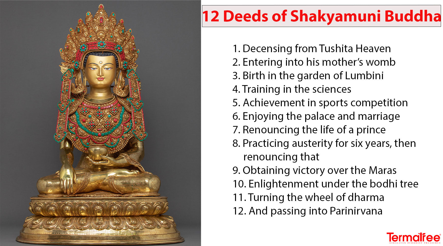 12 deeds of the buddha