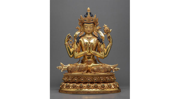 Four - armed chenrezig statue