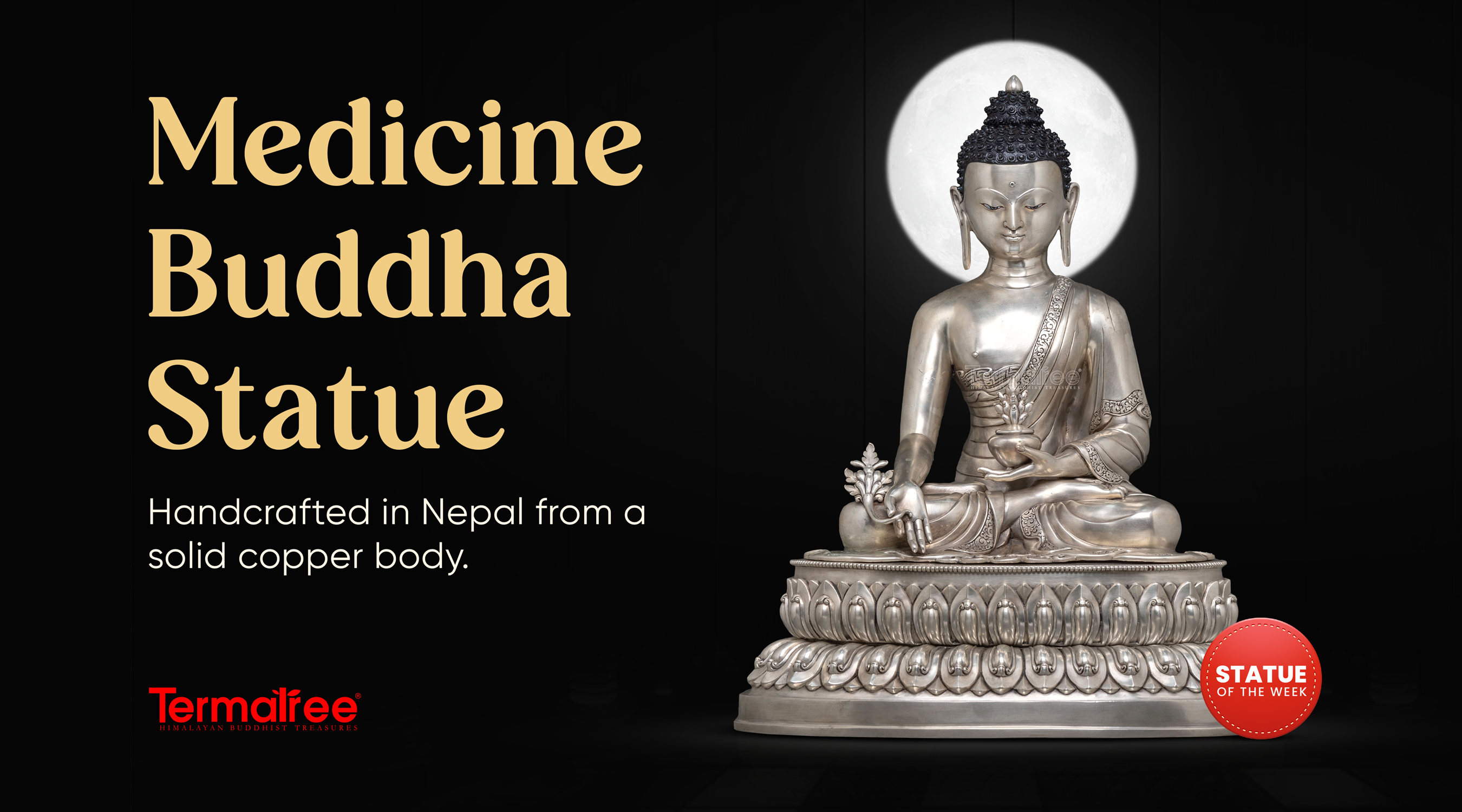 Statue of the Week: Silver Medicine Buddha Statue