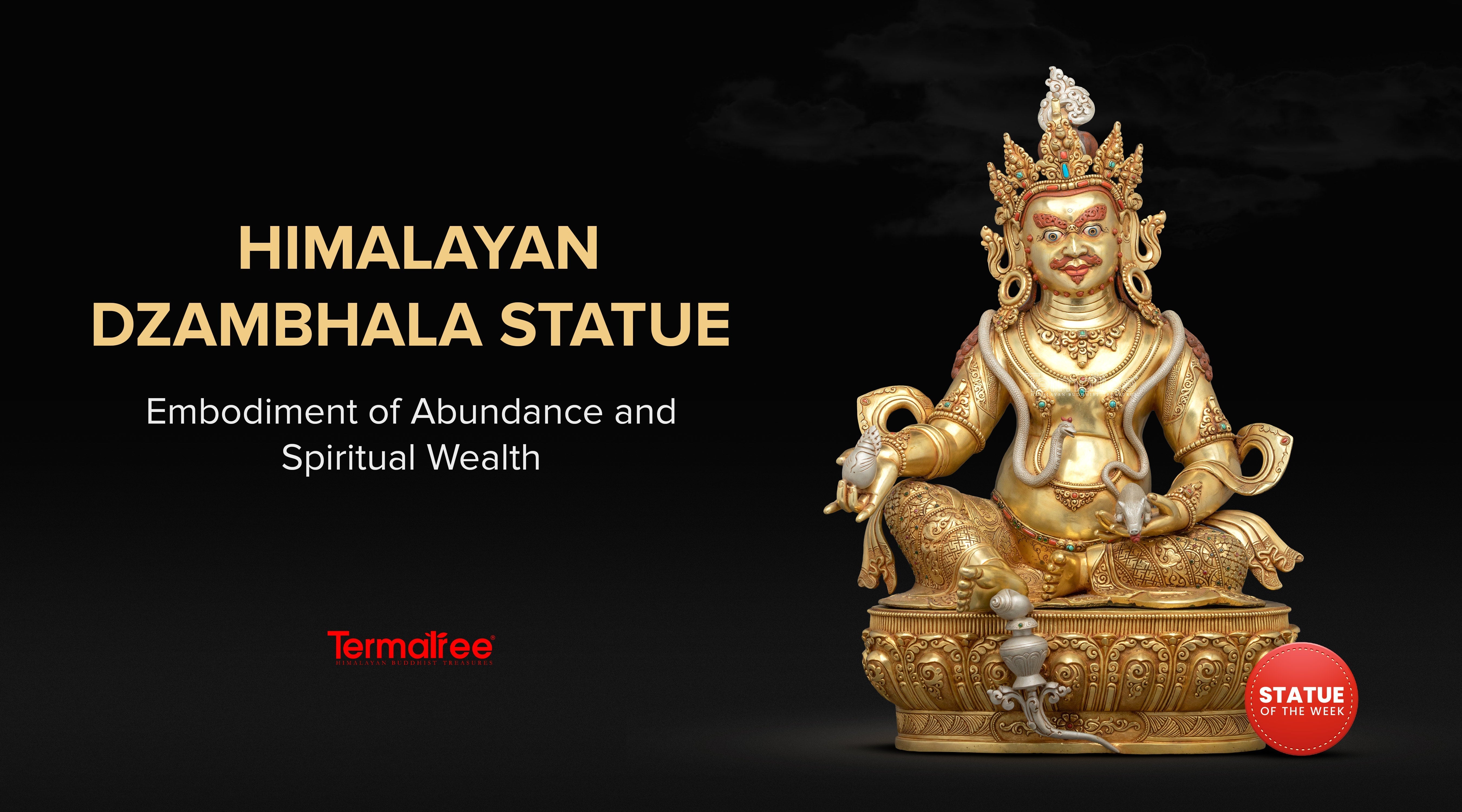 Statue of the Week: 24K Fire-Gold Dzambhala Statue