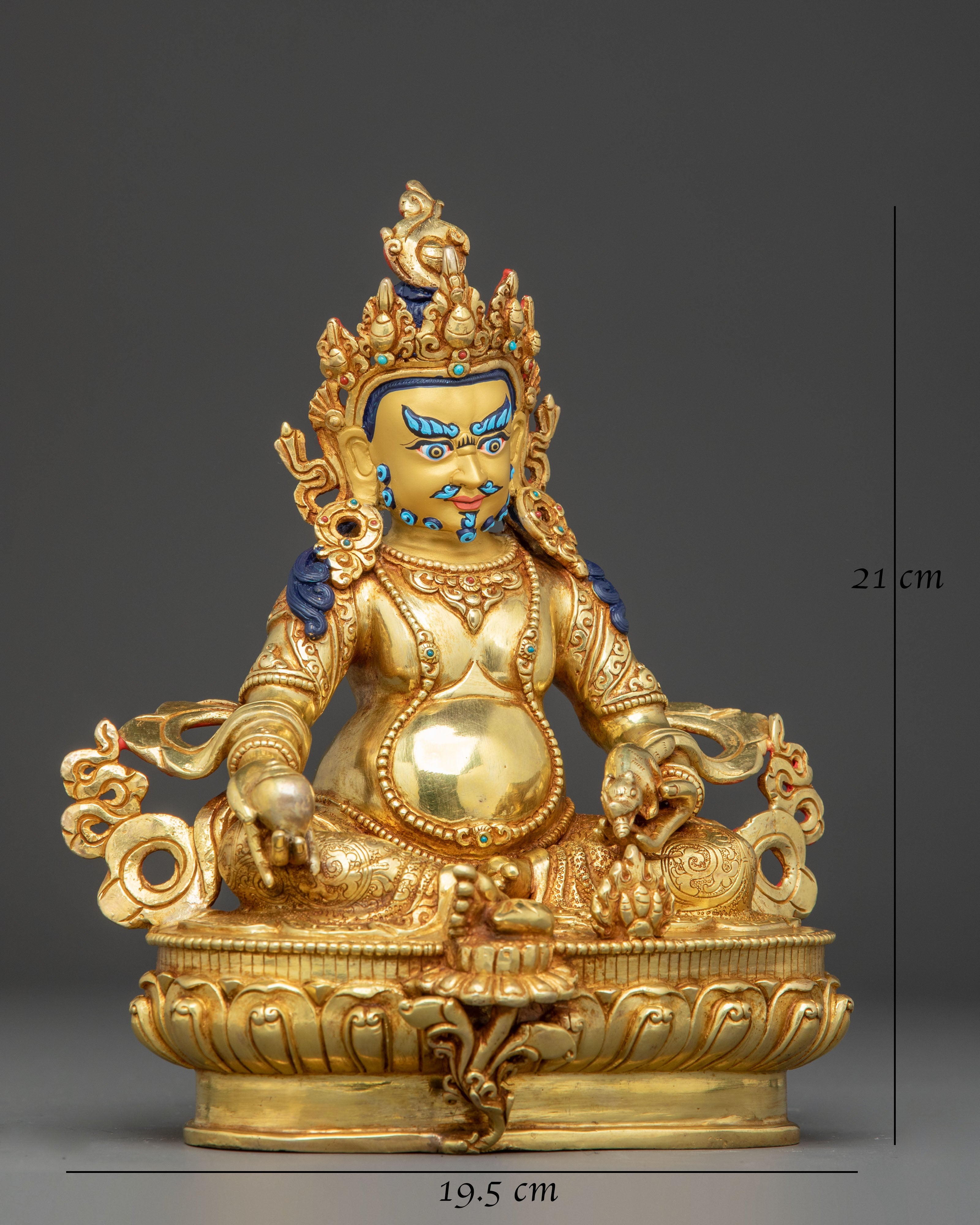 Sculpture of Dzambhala: Buddhist Wealth Icon | Home Altar Decor