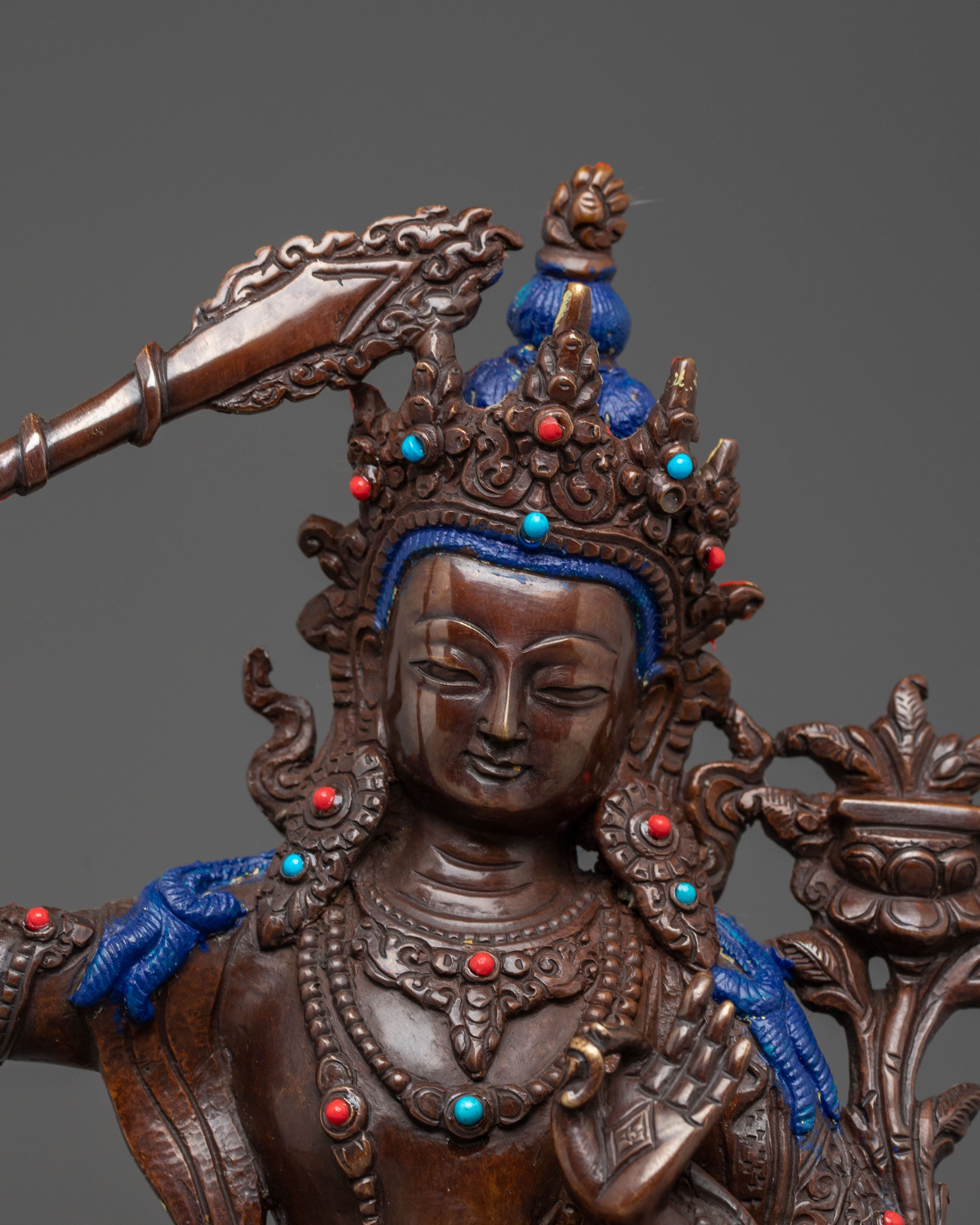Wisdom Bodhisattva Manjughosa Statue | Handmade Nepali Art