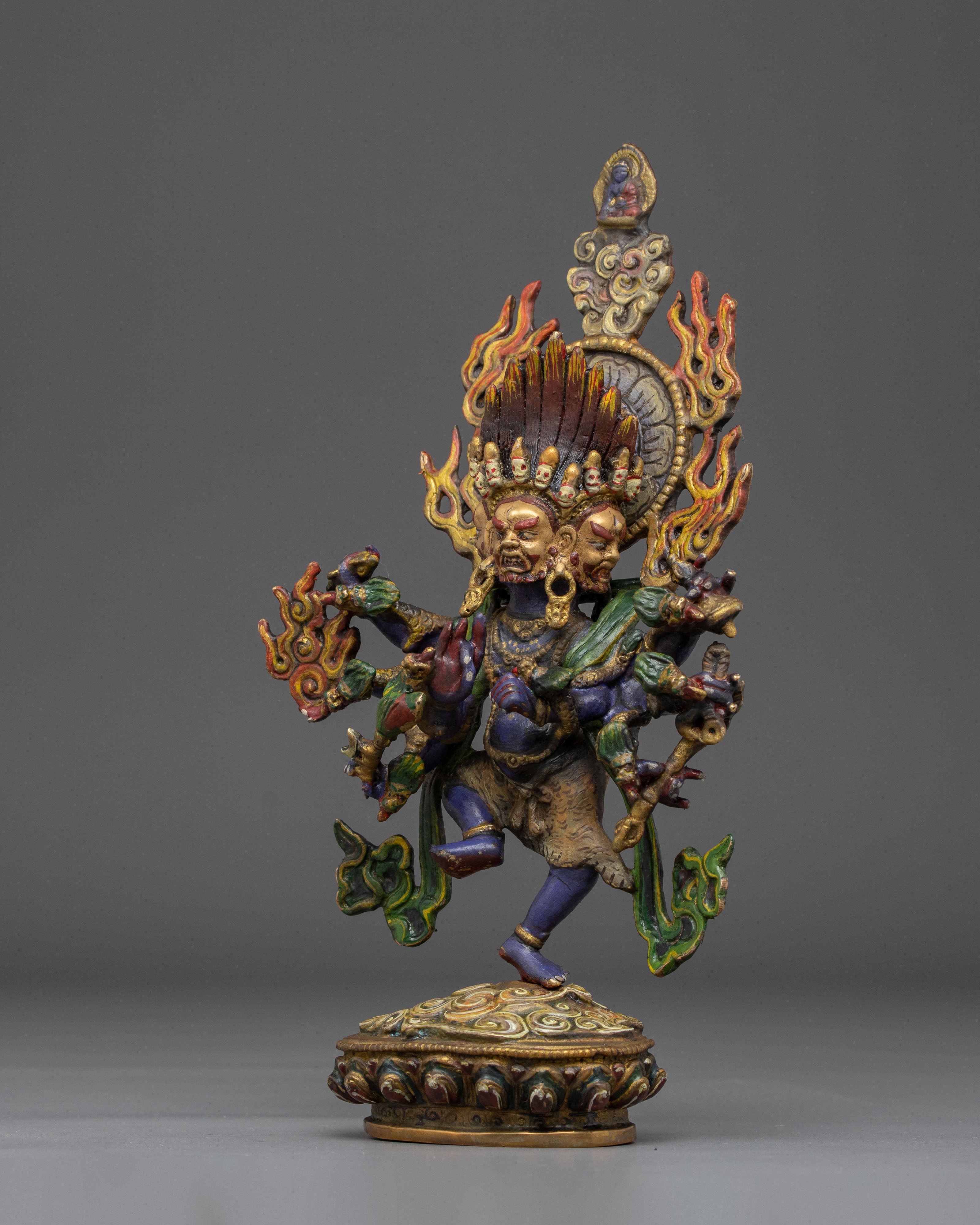 Dharma Protector Deity Uchusma Statue | Wrathful Guardian