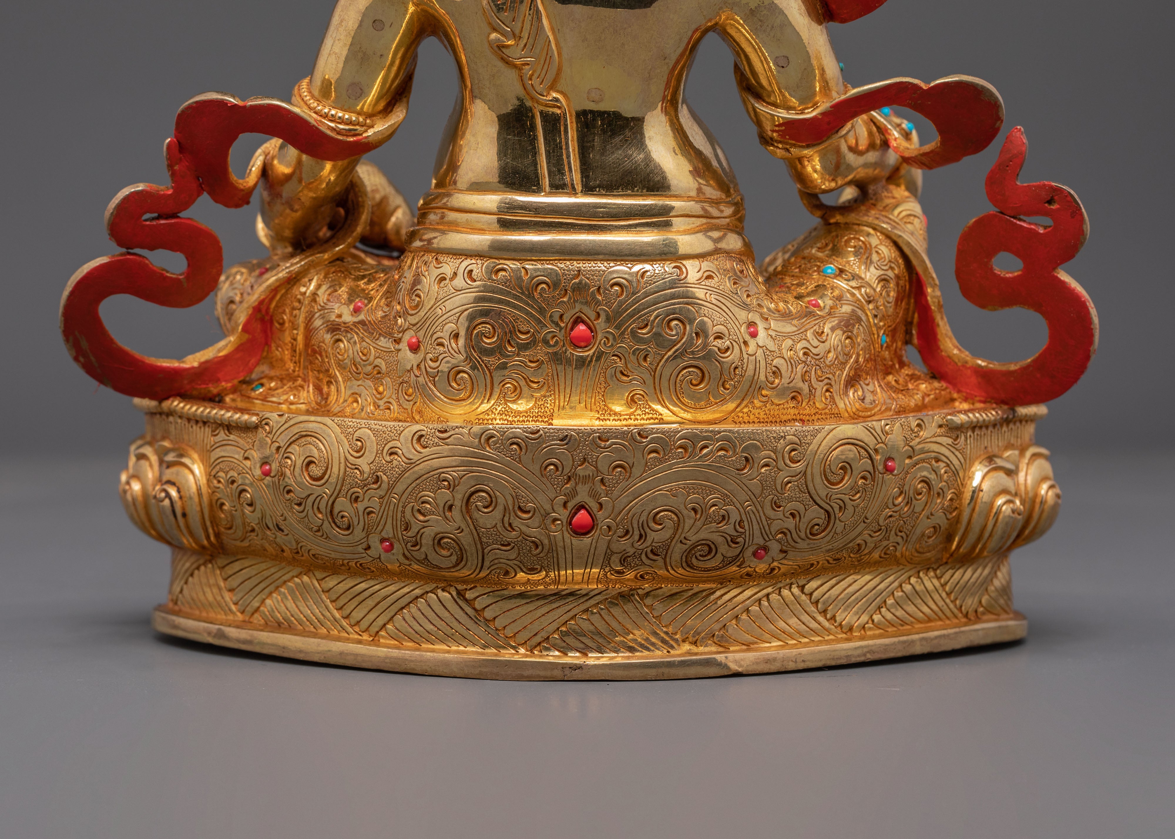 Dzambhala Fortune Icon Tibetan Artwork | Wealth Deity Sculpture