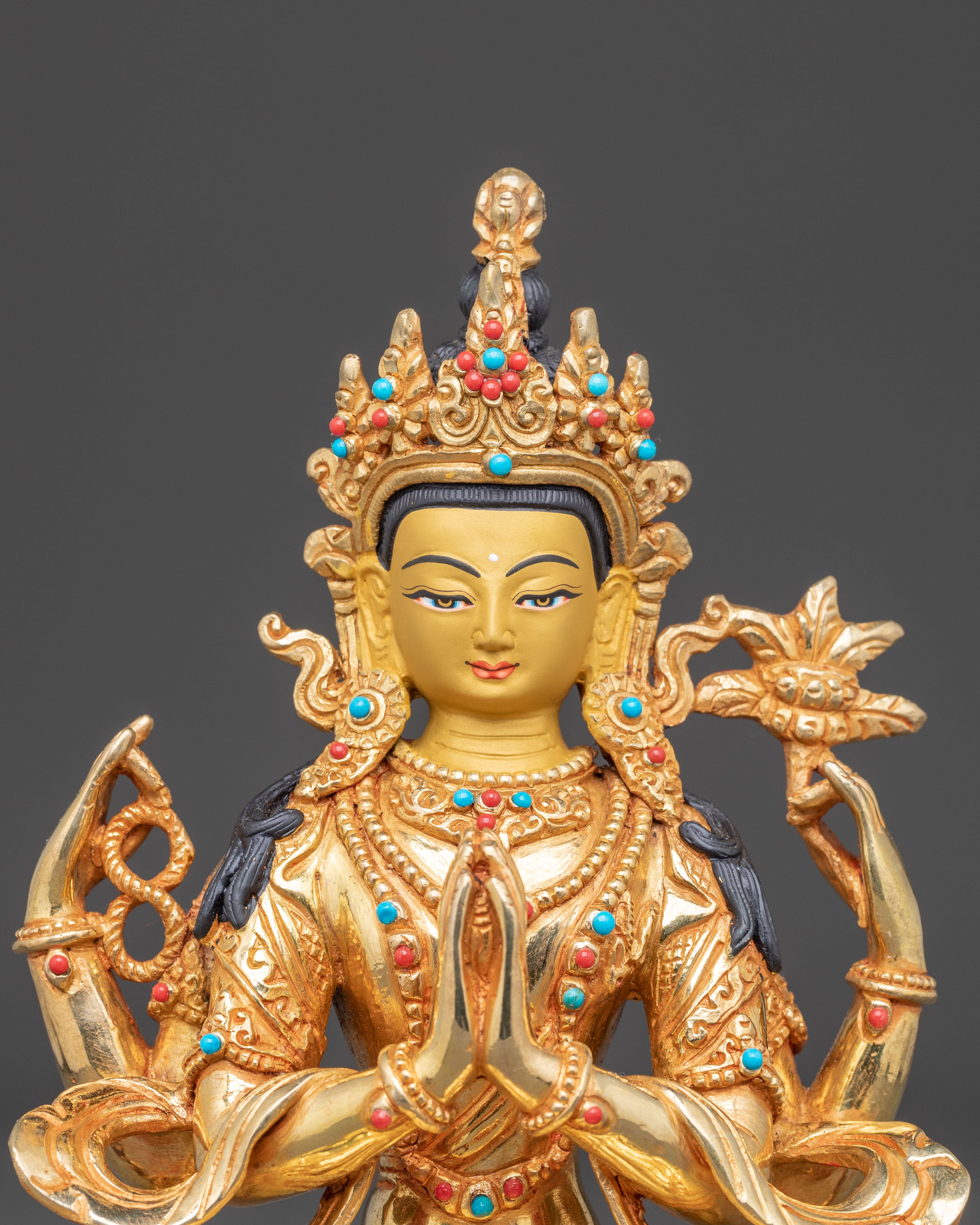 Handcrafted Bodhisattva Chenrezig Sculpture | Avalokiteshvara Statue