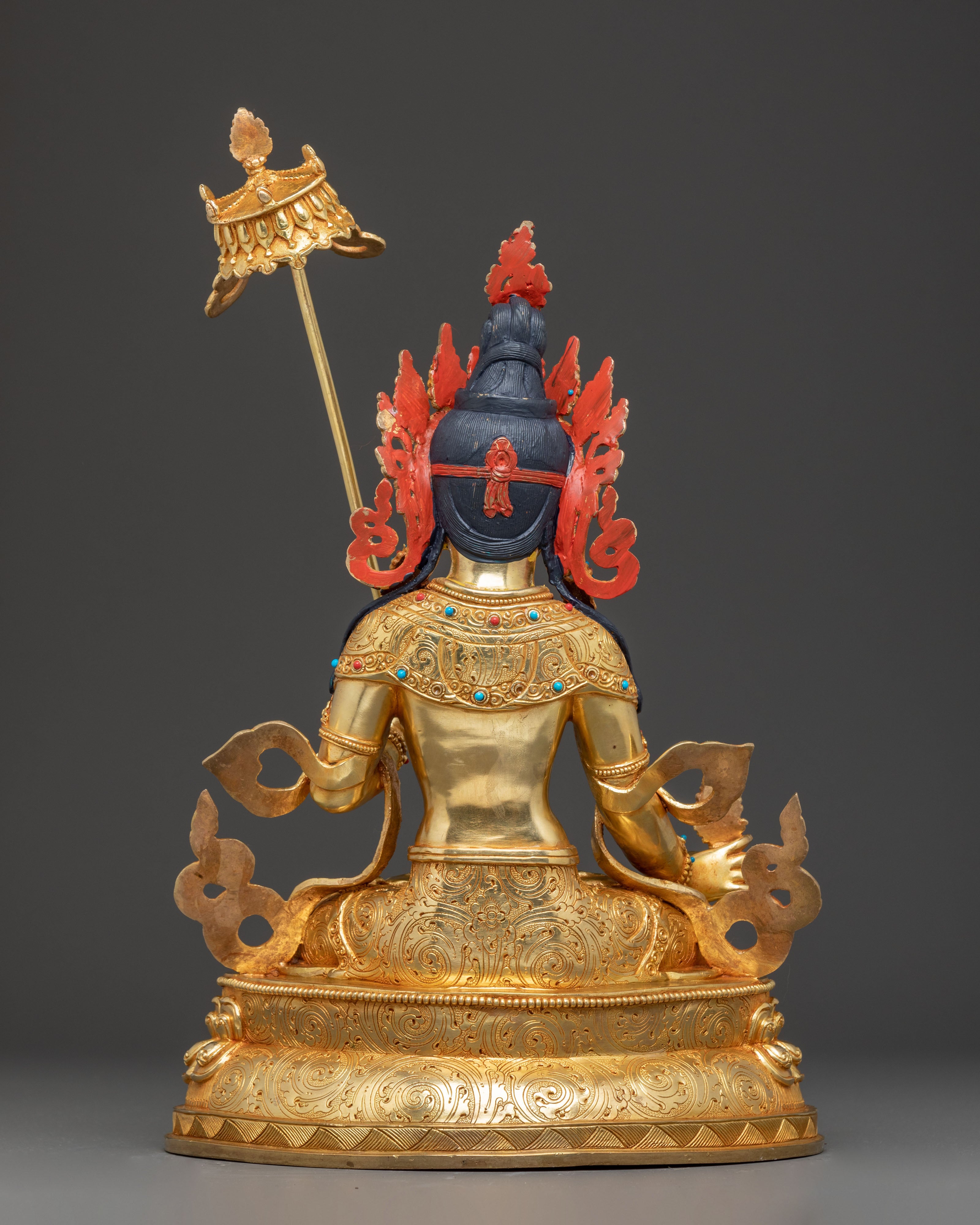 Dukar Statue: The Protector Bodhisattva | Gold Gilded Tibetan Icon