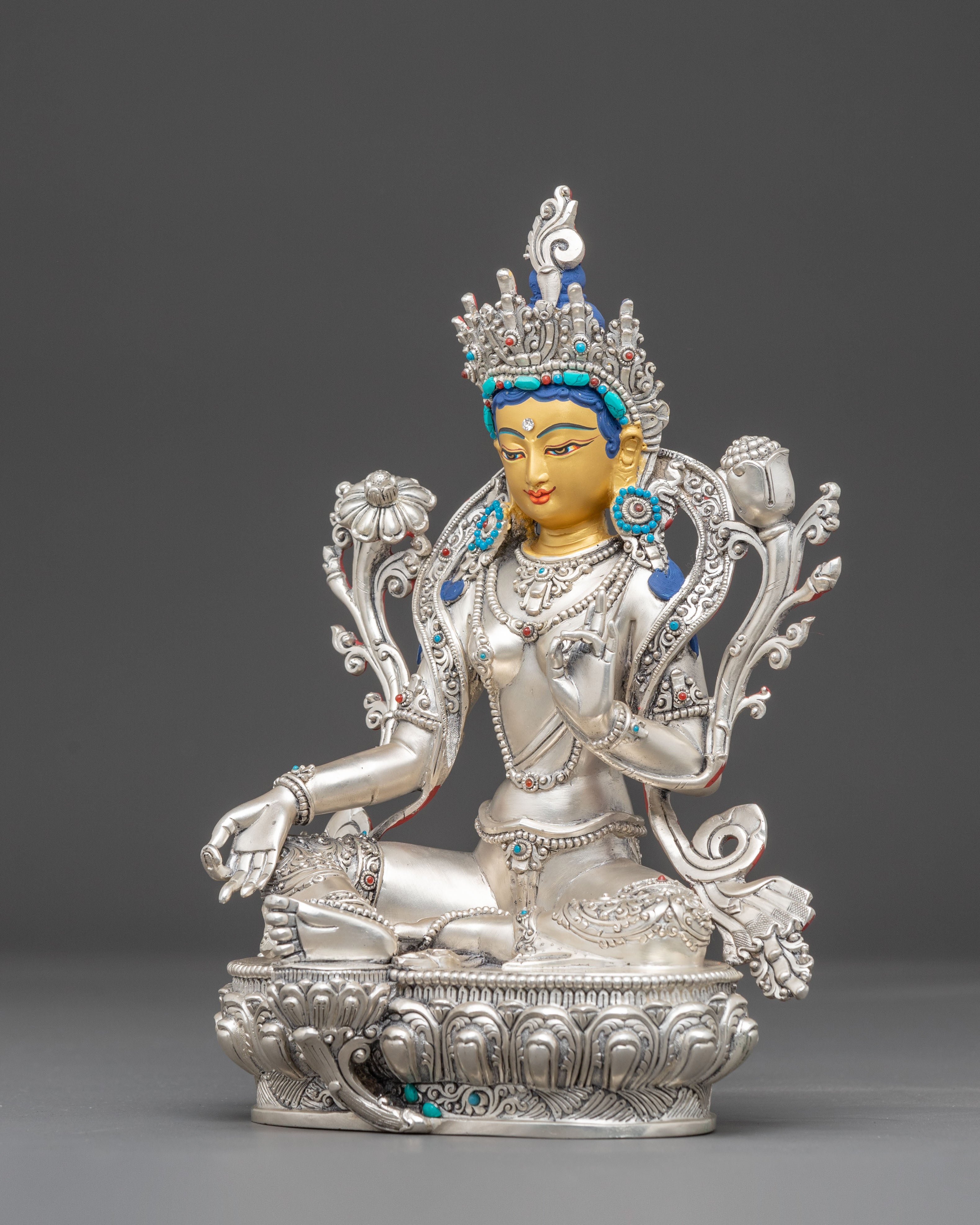 Green Tara Figurine: Symbol of Compassion | Goddess of Protection