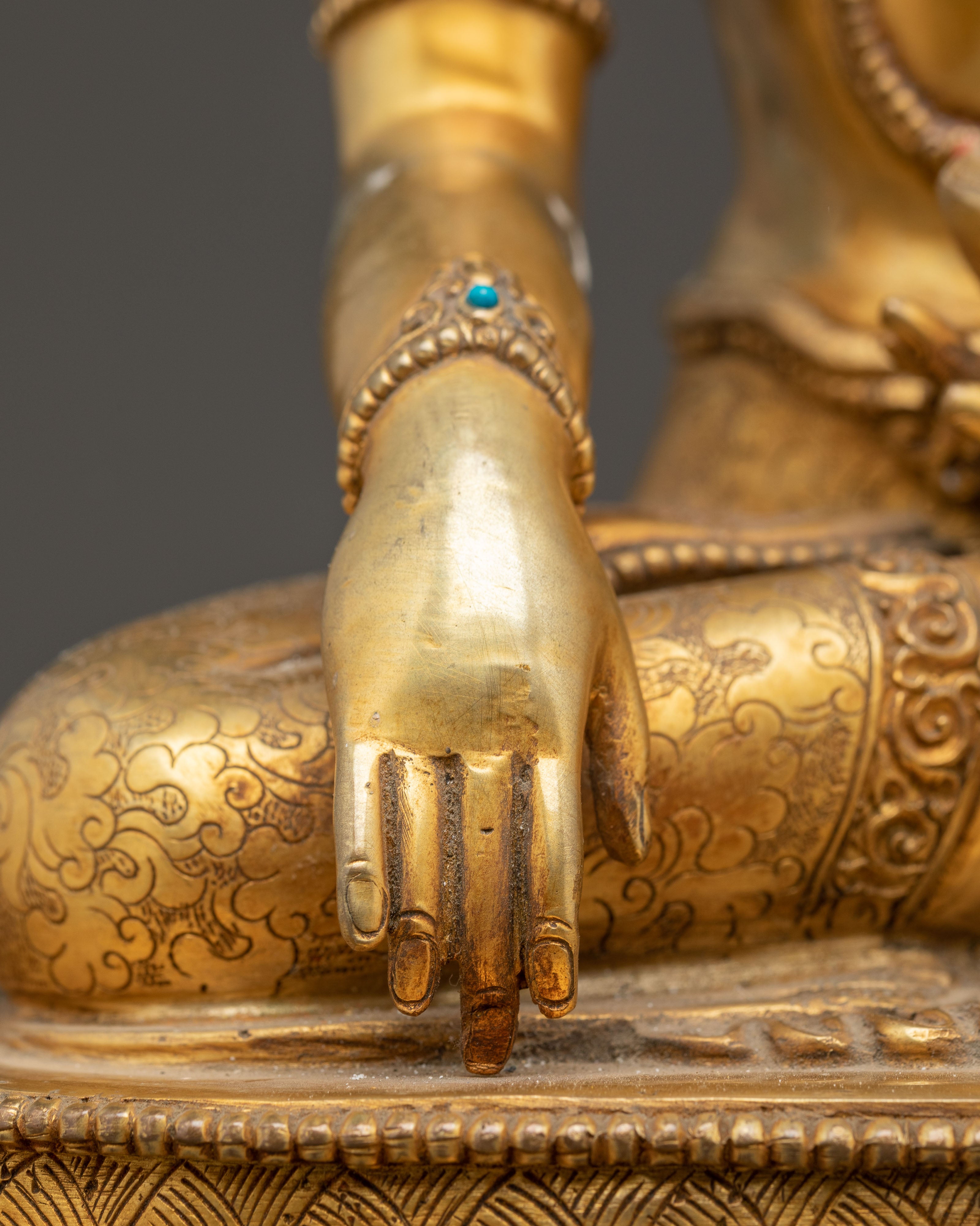 Gold Gilded Copper Shakyamuni Buddha Art | Perfect for Meditation
