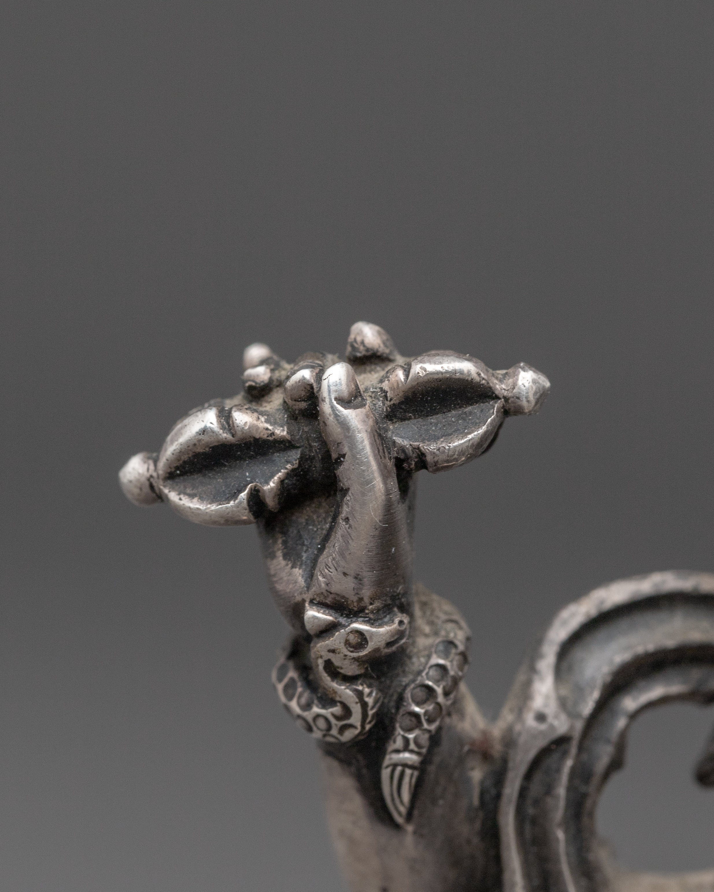 Silver Statue of Vajrapani | Powerful Guardian Deity