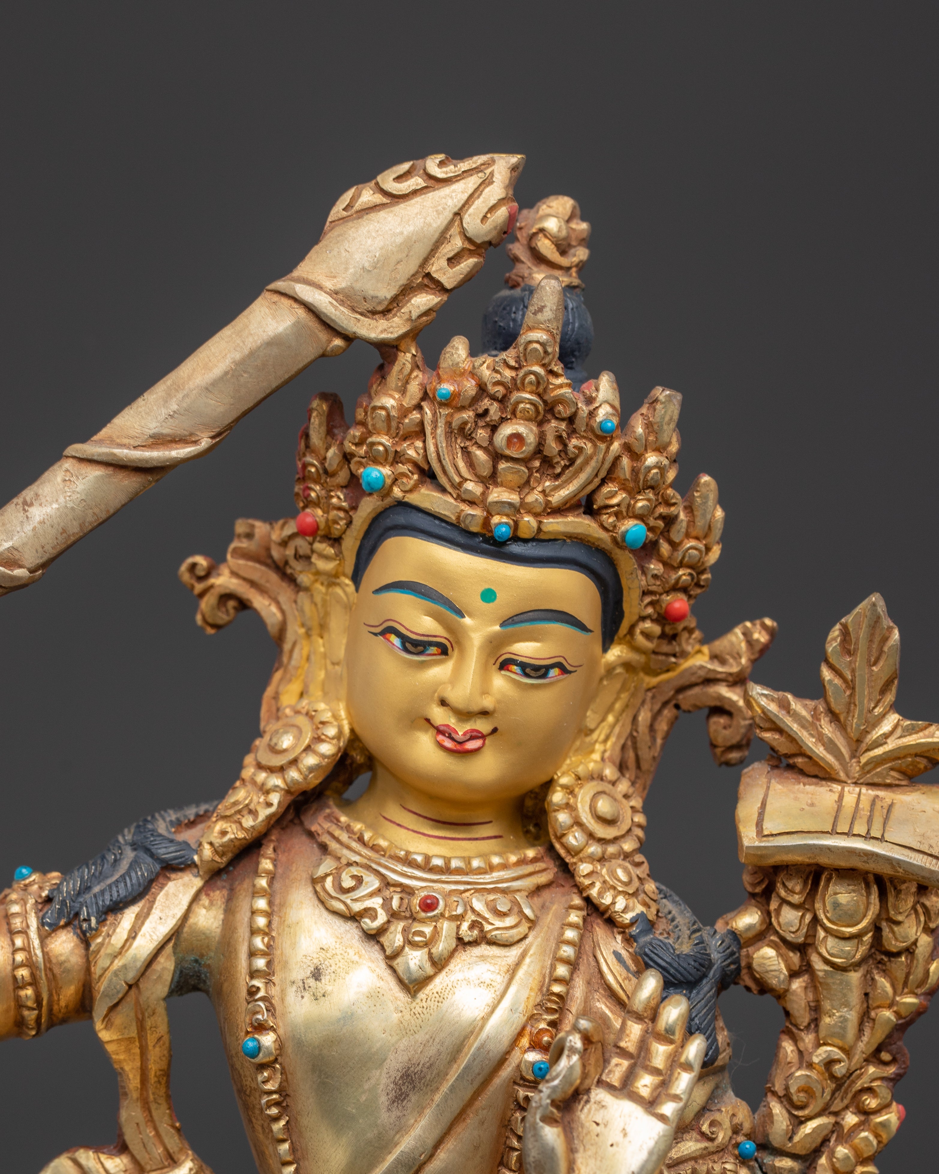 Handmade Statue of Manjushri Bodhisattva of Wisdom