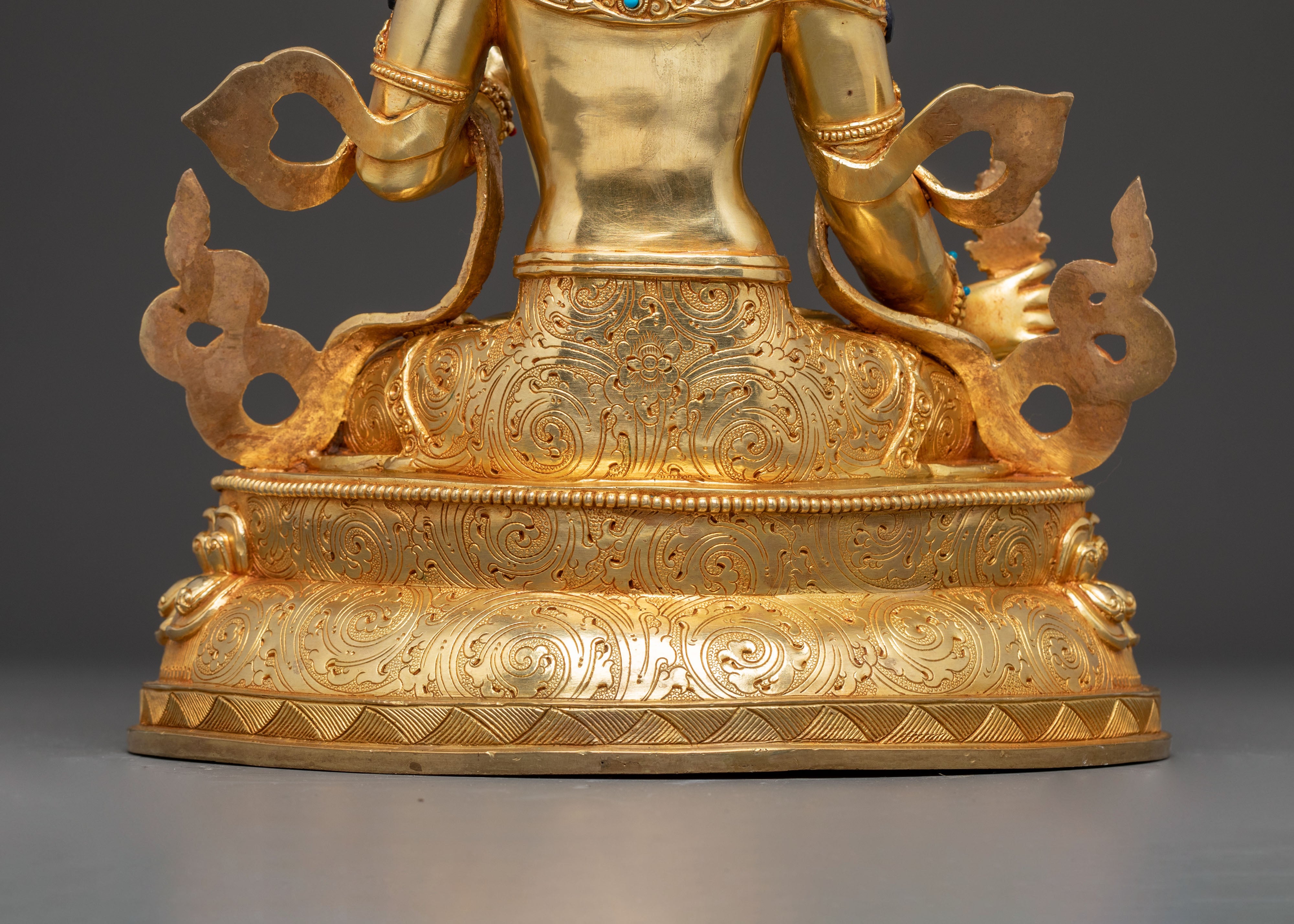 Dukar Statue: The Protector Bodhisattva | Gold Gilded Tibetan Icon