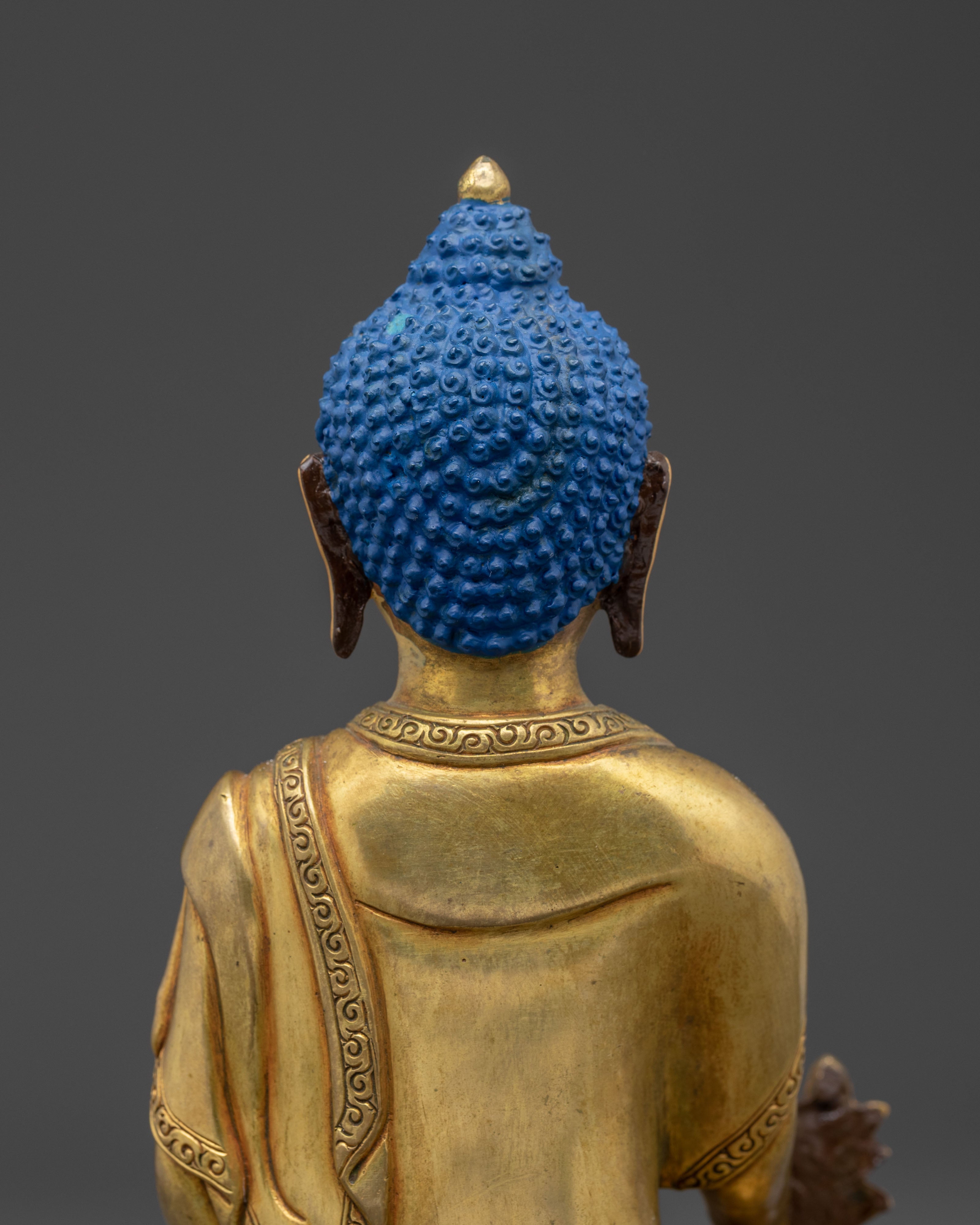 Handcrafted Medicine Buddha Figurine, The Healing Master | Sacred Sculpture