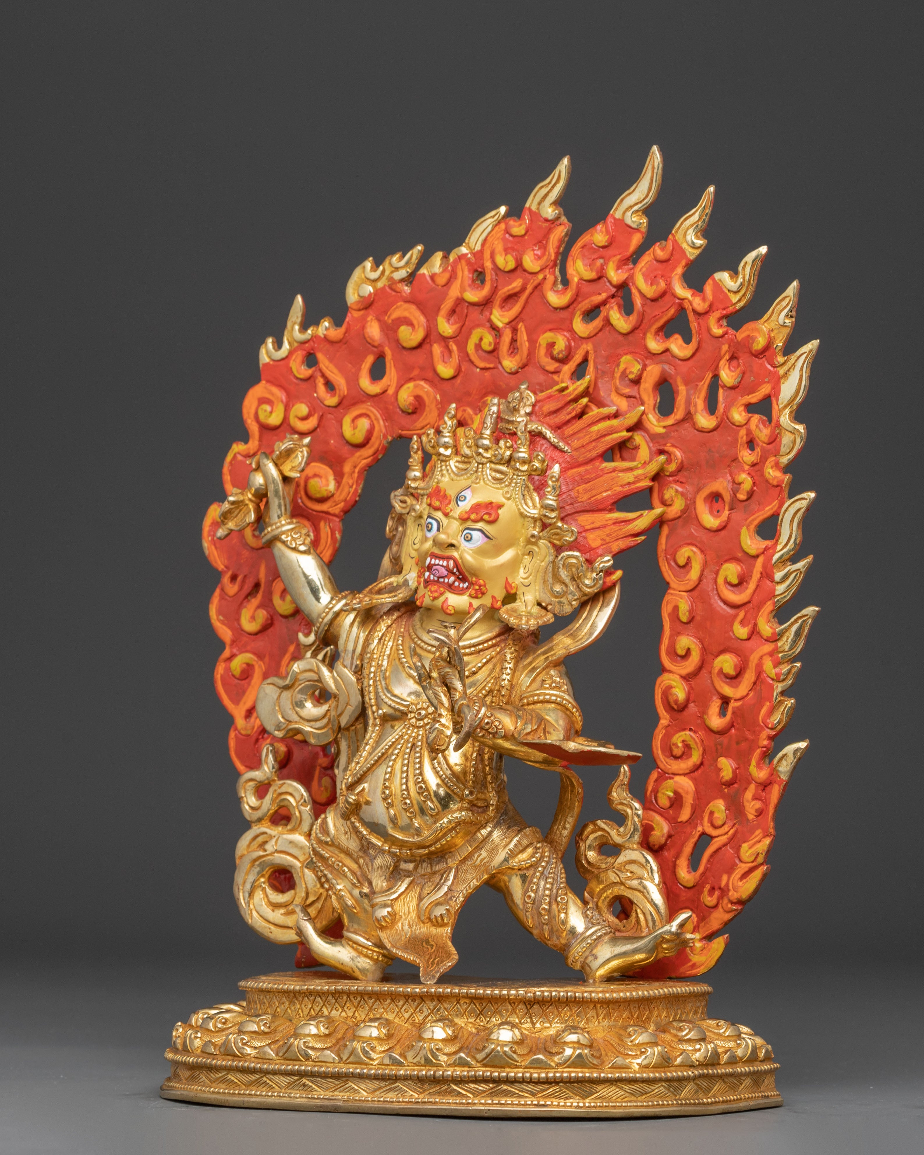 Vajrapani Gold Gilded Statue: Protector of the Buddha