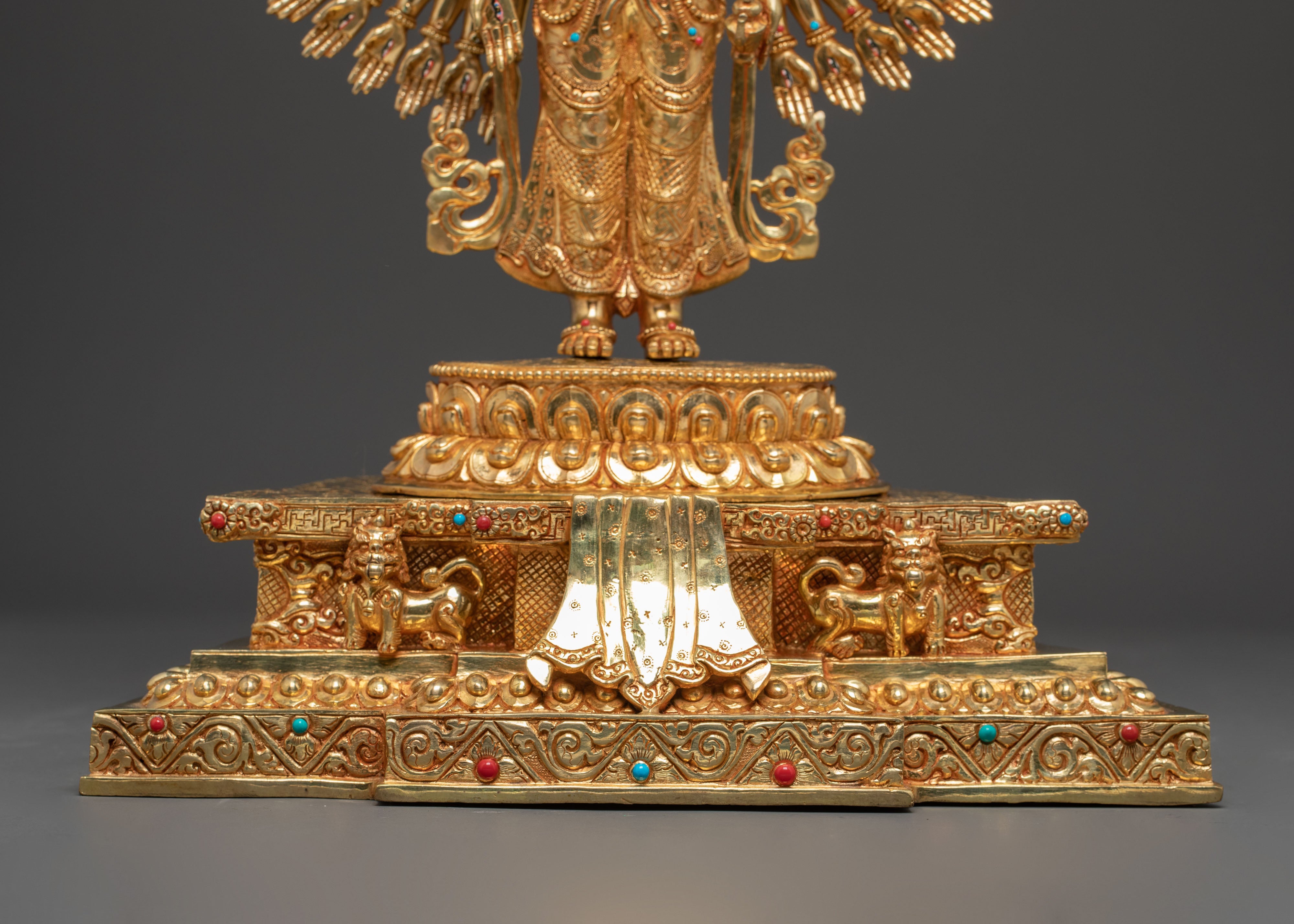 Handmade Compassionate 1000 Armed Chenrezig Statue | Tibetan Buddhist Art