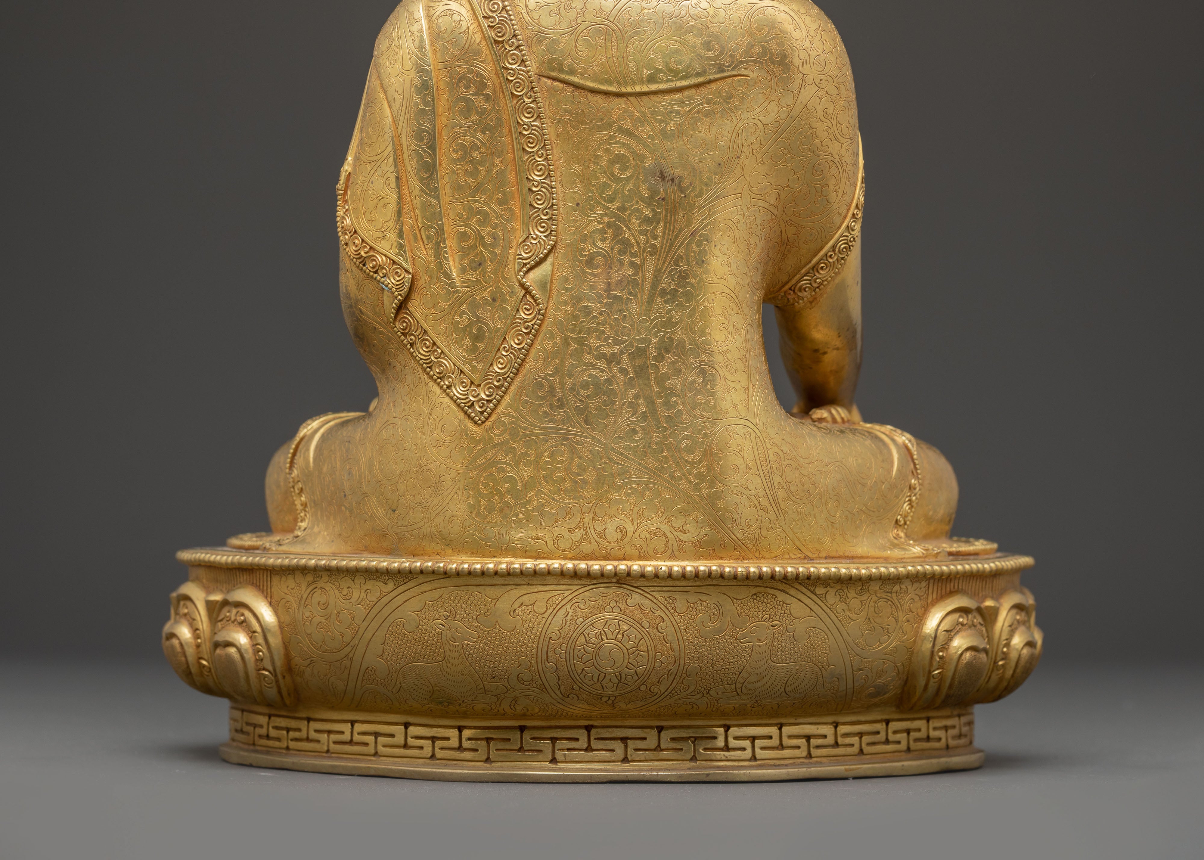 Handmade Tibetan Golden Shakyamuni Buddha Copper Art
