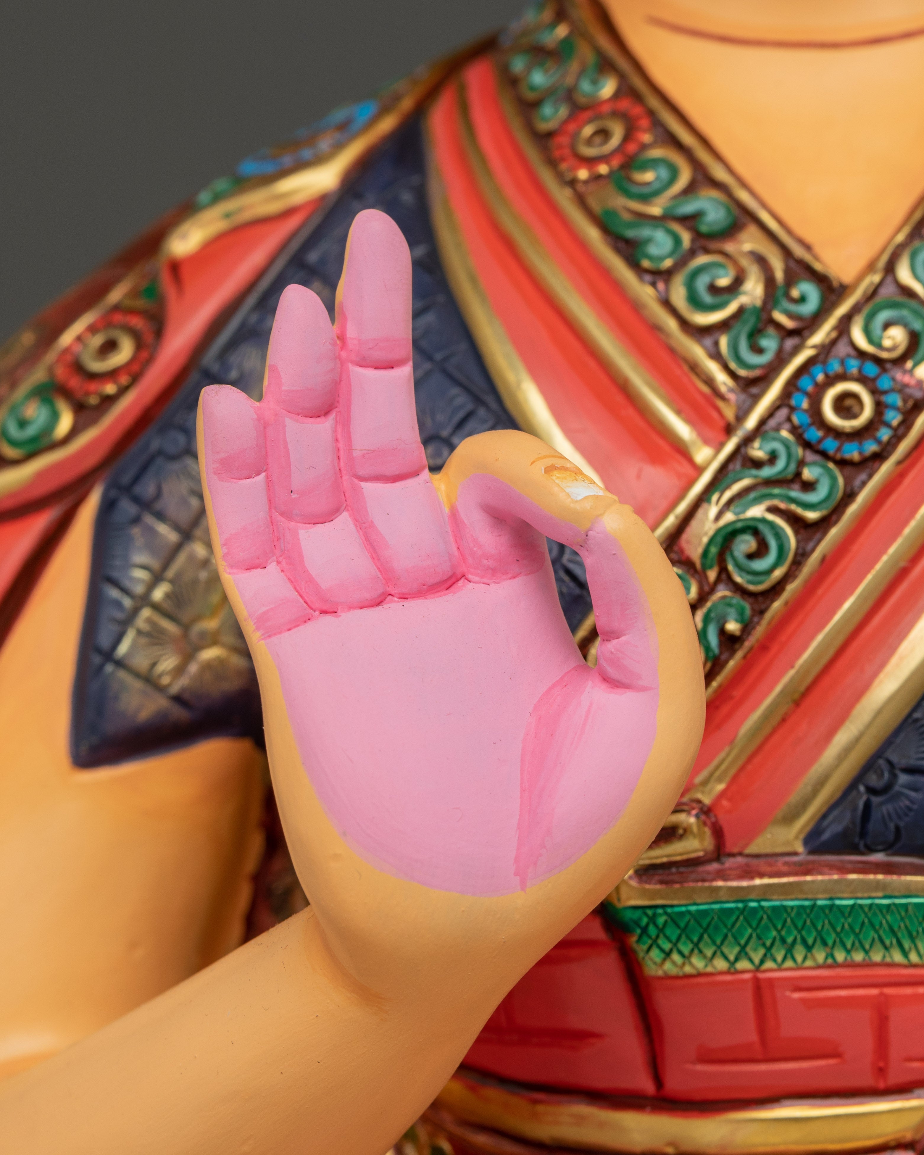 Handmade Tsongkhapa Statue Set | Symbolism of Wisdom and Compassion