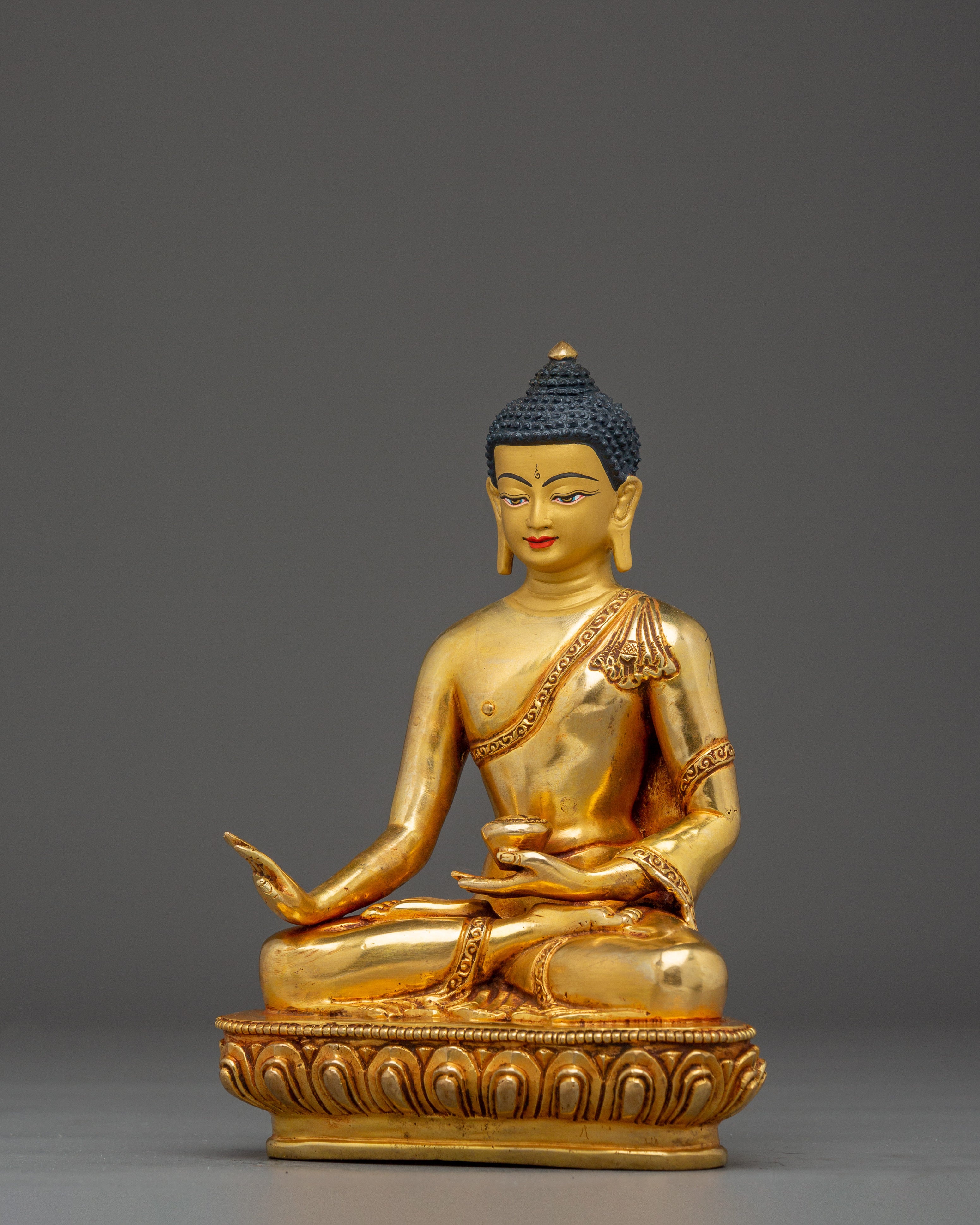 Suparakirtita Namashri Buddha Statue | 24K Gold Gilded Copper Sculpture