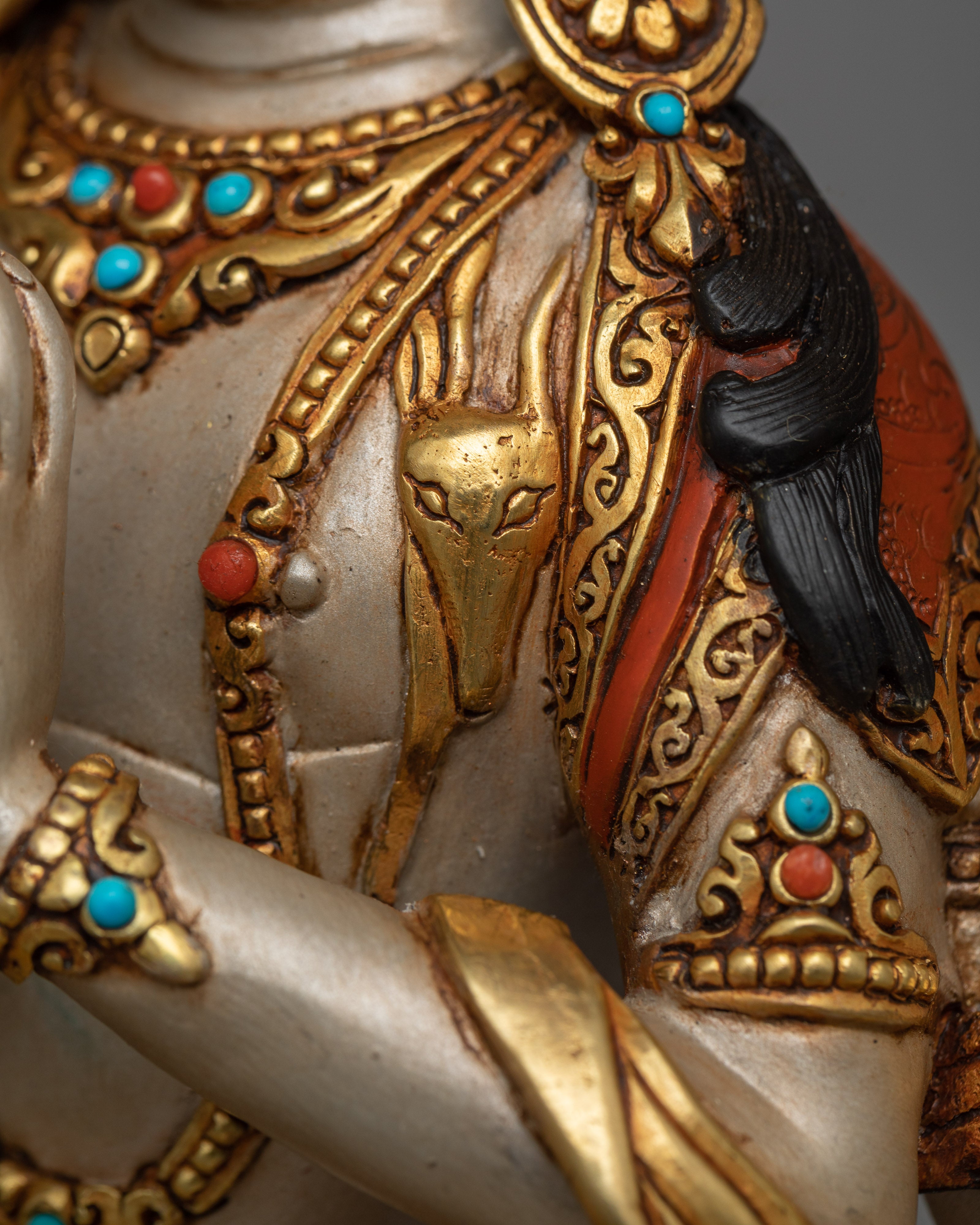 Beautiful Chenrezig Sculpture | Hand-Painted Symbol of Unconditional Love