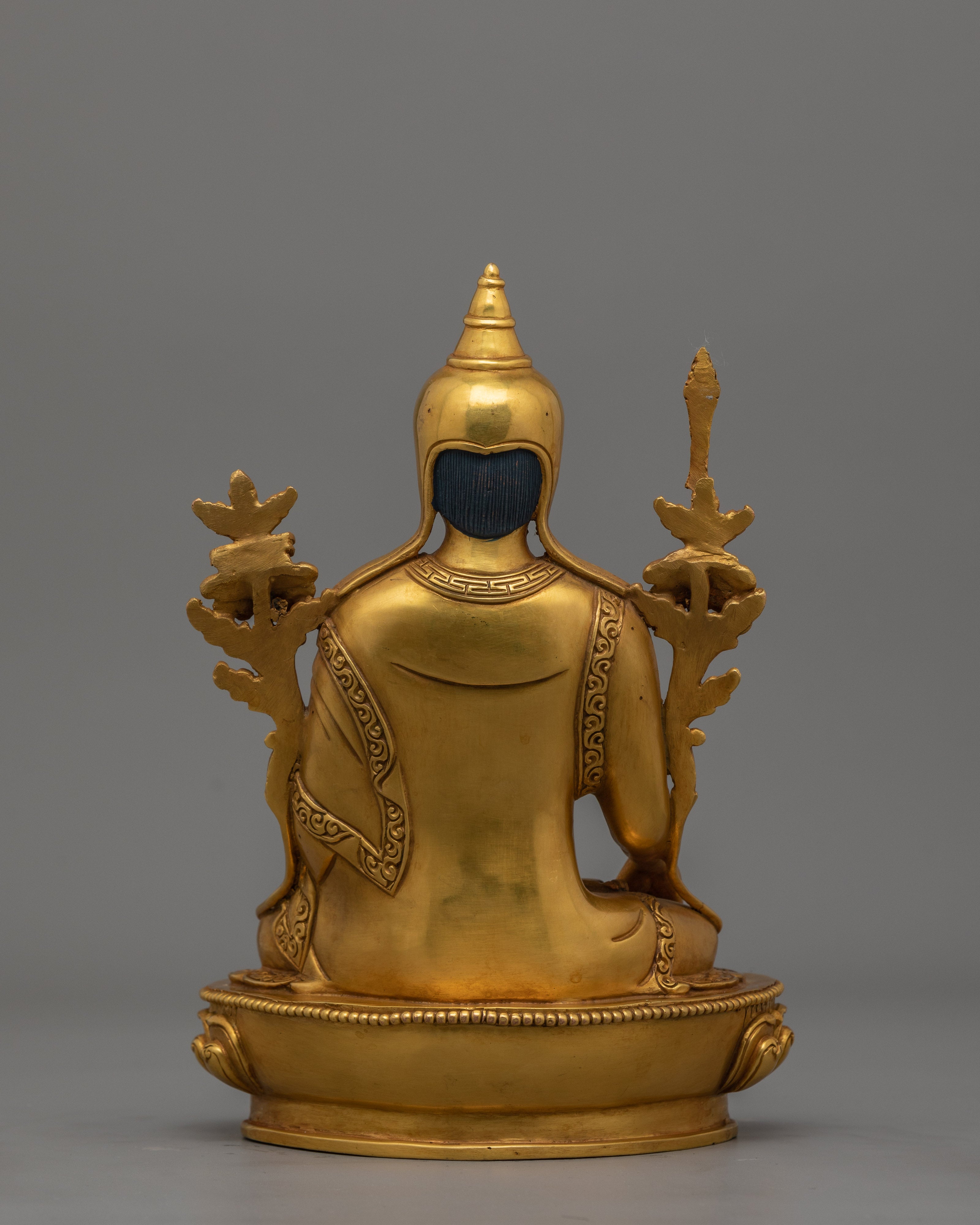 Buddhist Master Longchenpa Statue | 24k Gold Gilded Fine Artwork