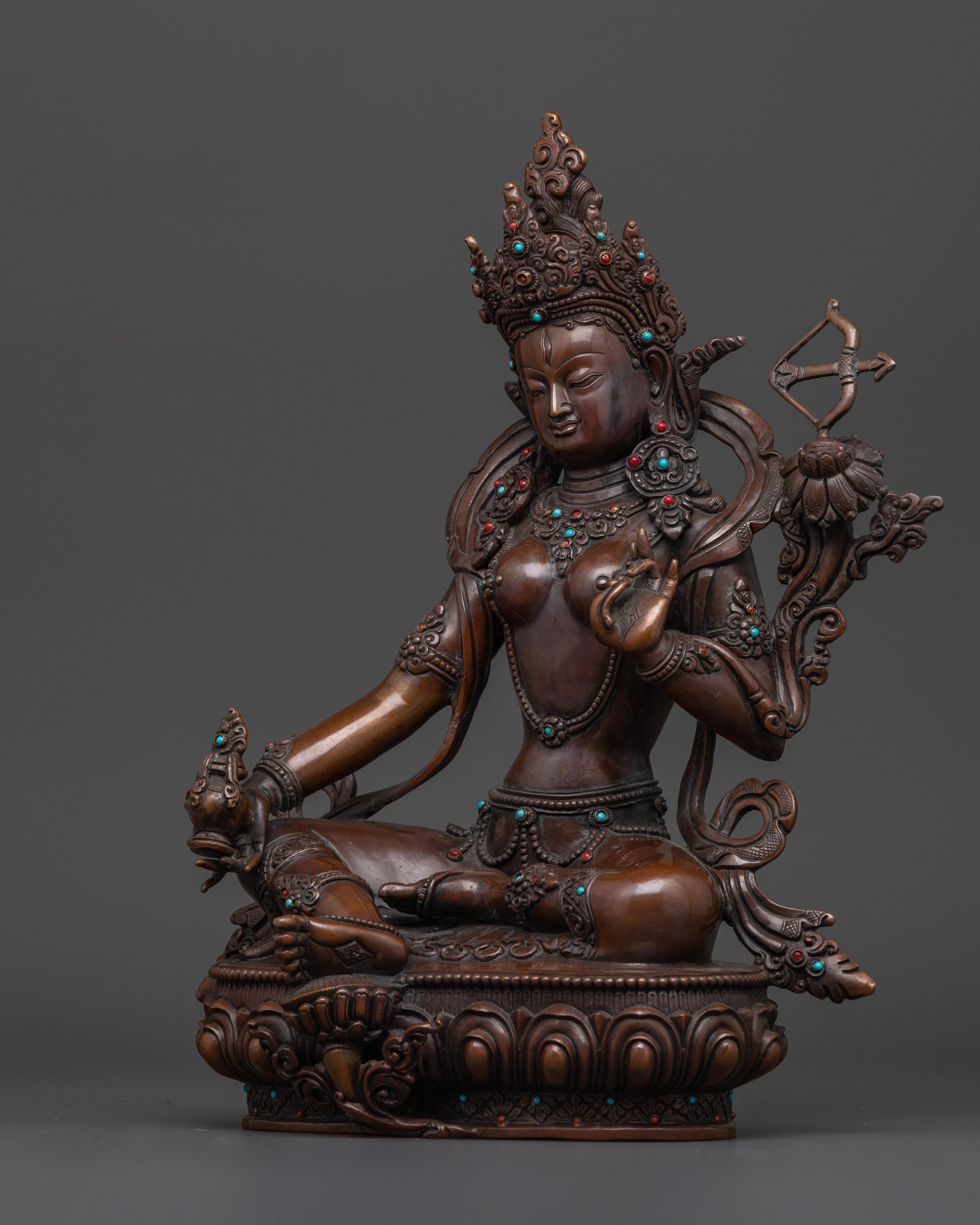 Red Tara Oxidized Statue | The Compassionate Protector of Power and Magnetism