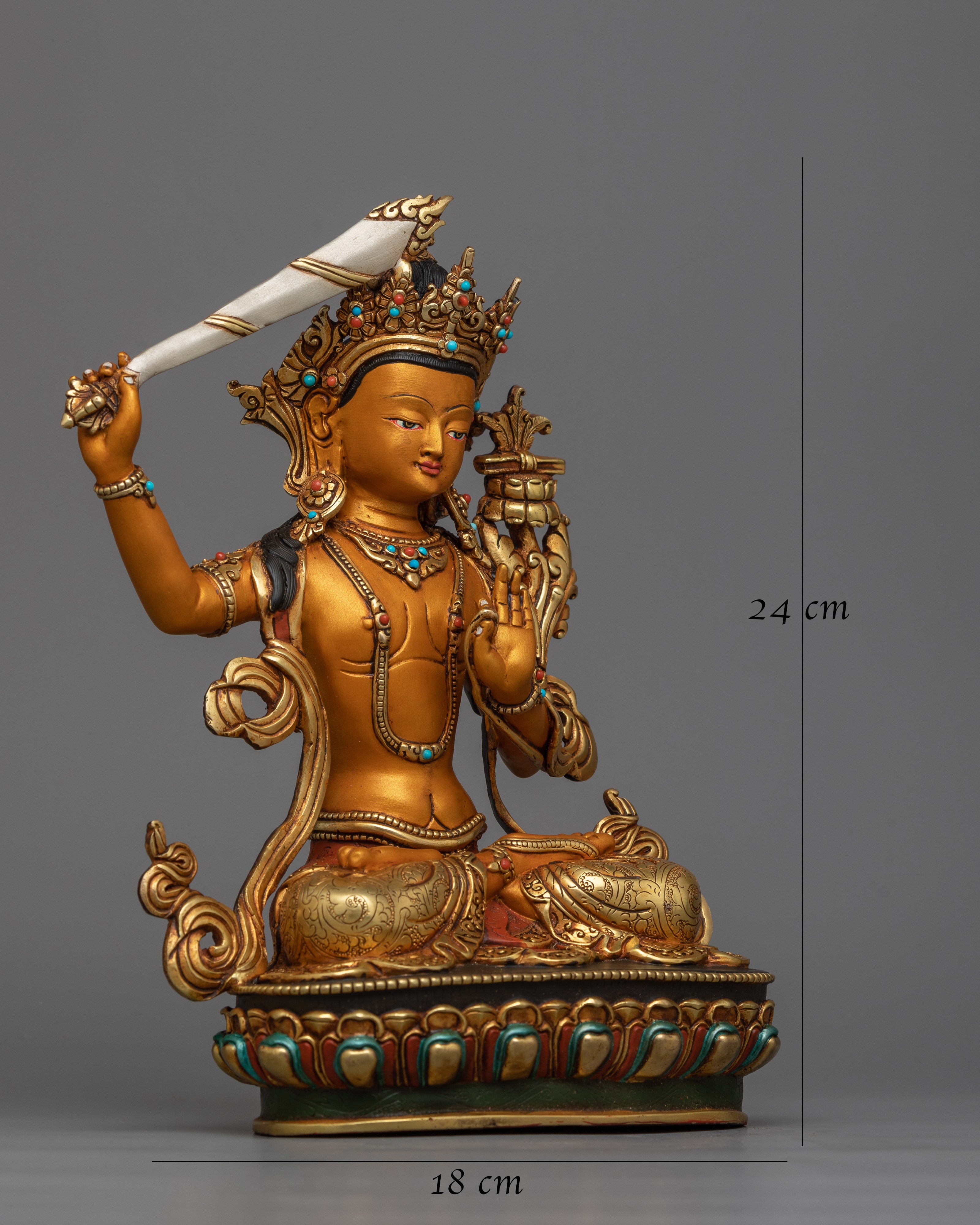 colorful manjushri statue