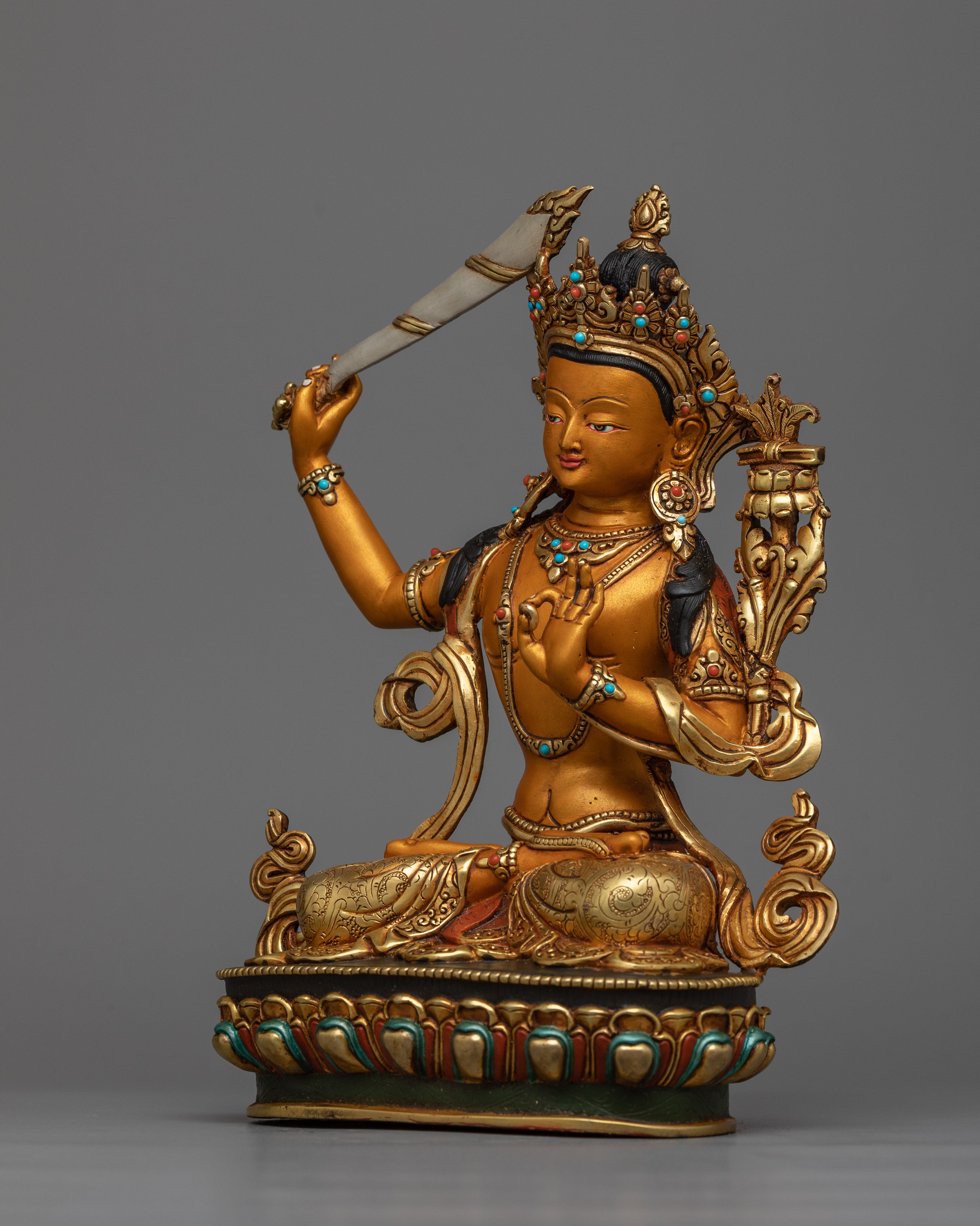 colorful manjushri statue