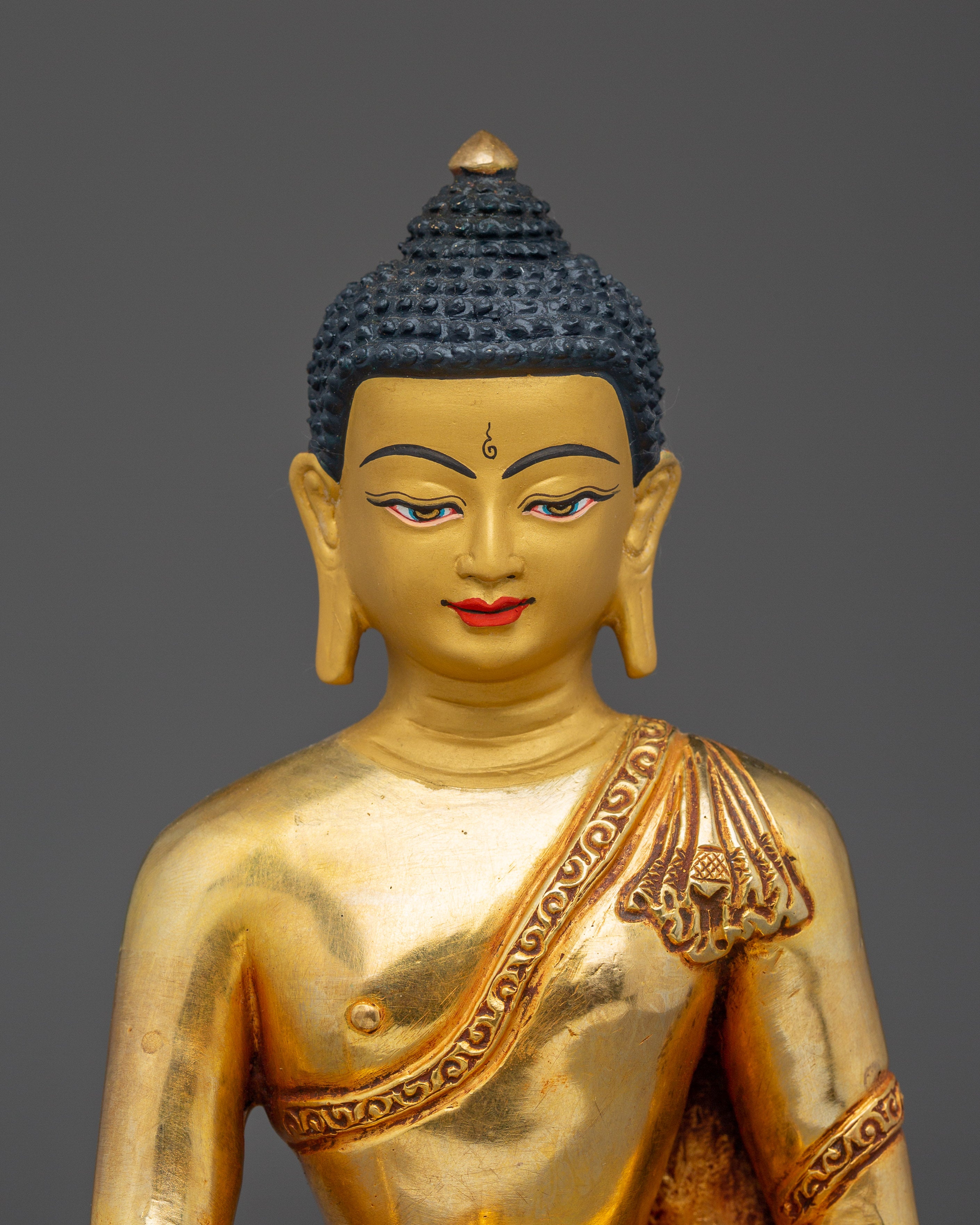 Suparakirtita Namashri Buddha Statue | 24K Gold Gilded Copper Sculpture