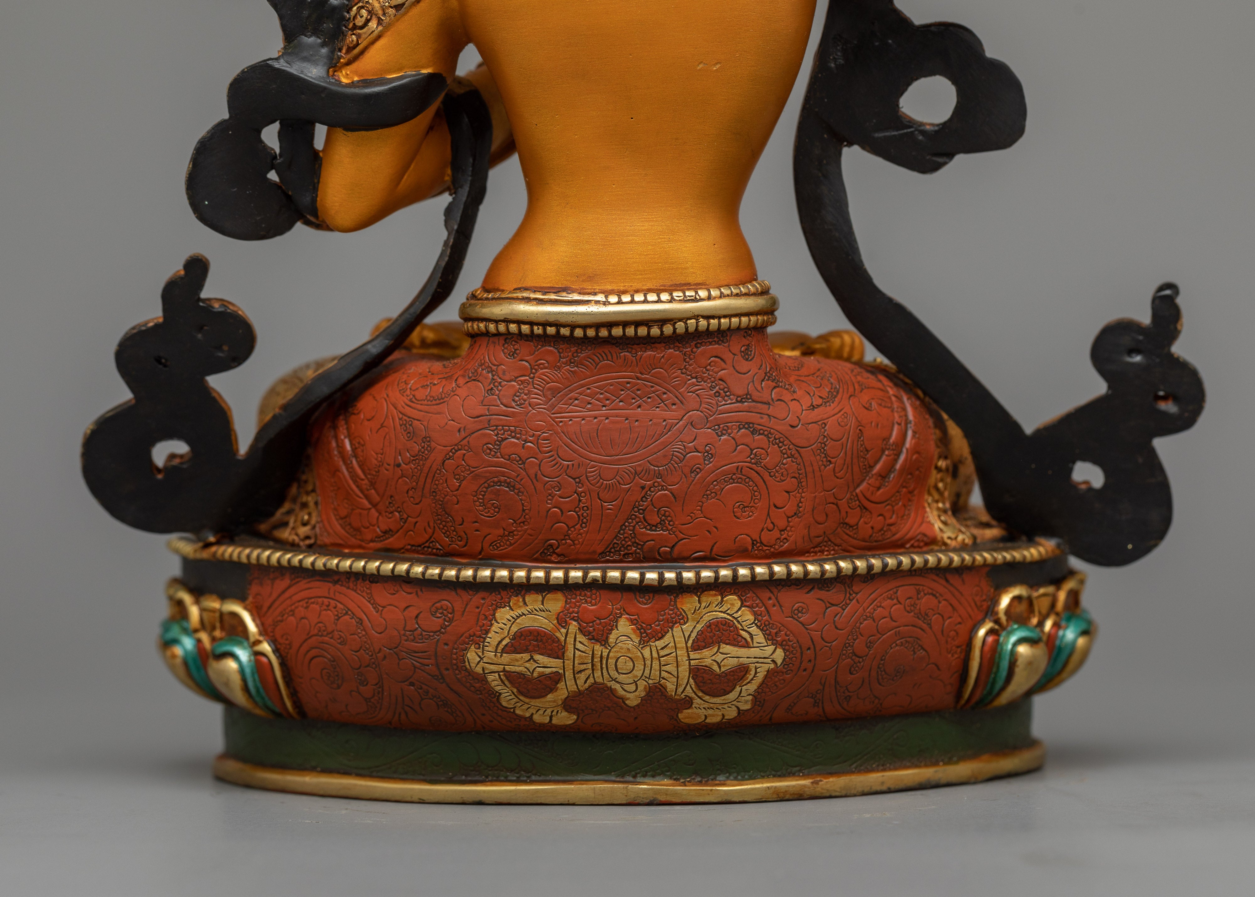 Colorful Manjushri Statue | Wisdom’s Radiant Beacon in Hand-Painted Detail