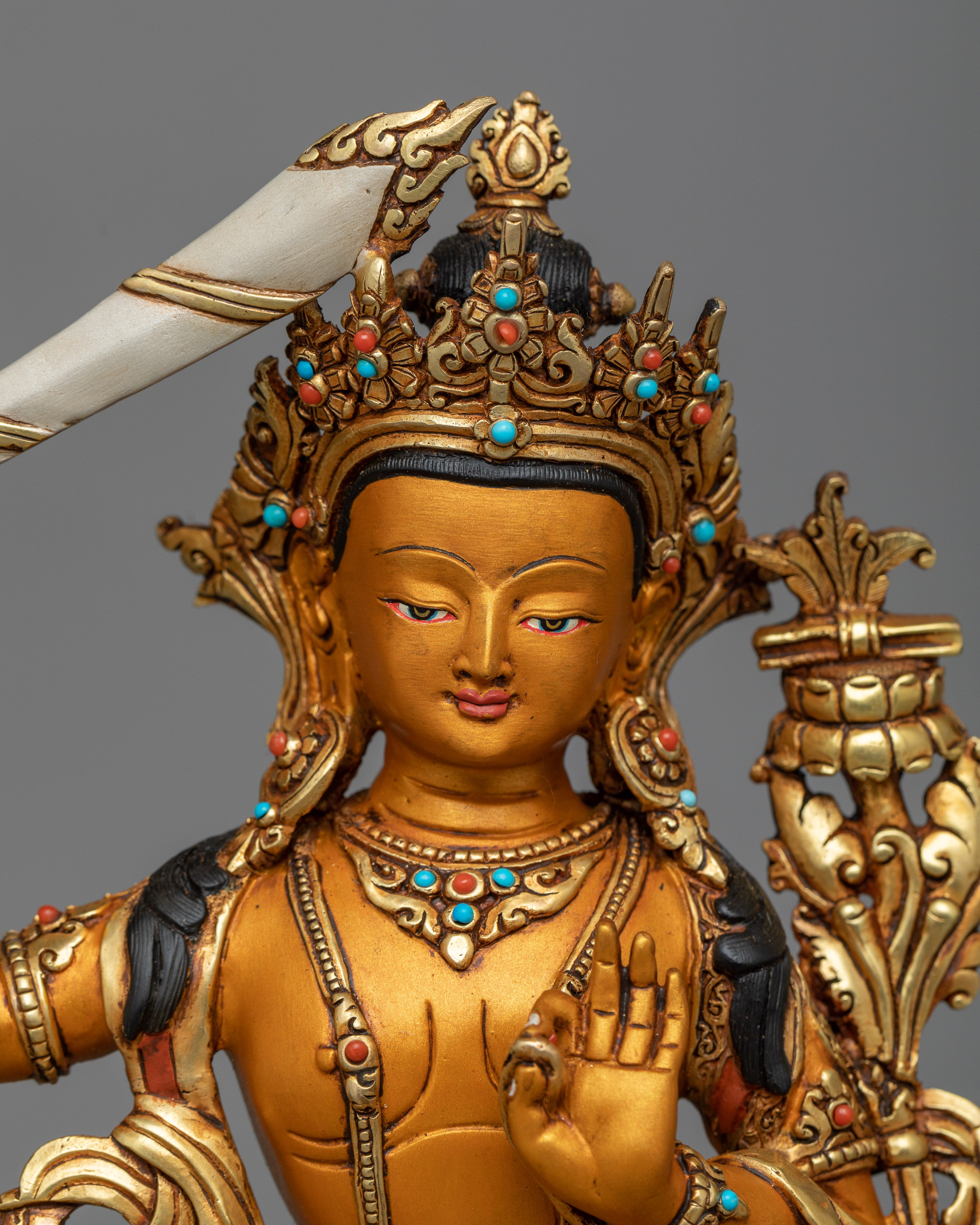 colorful manjushri statue