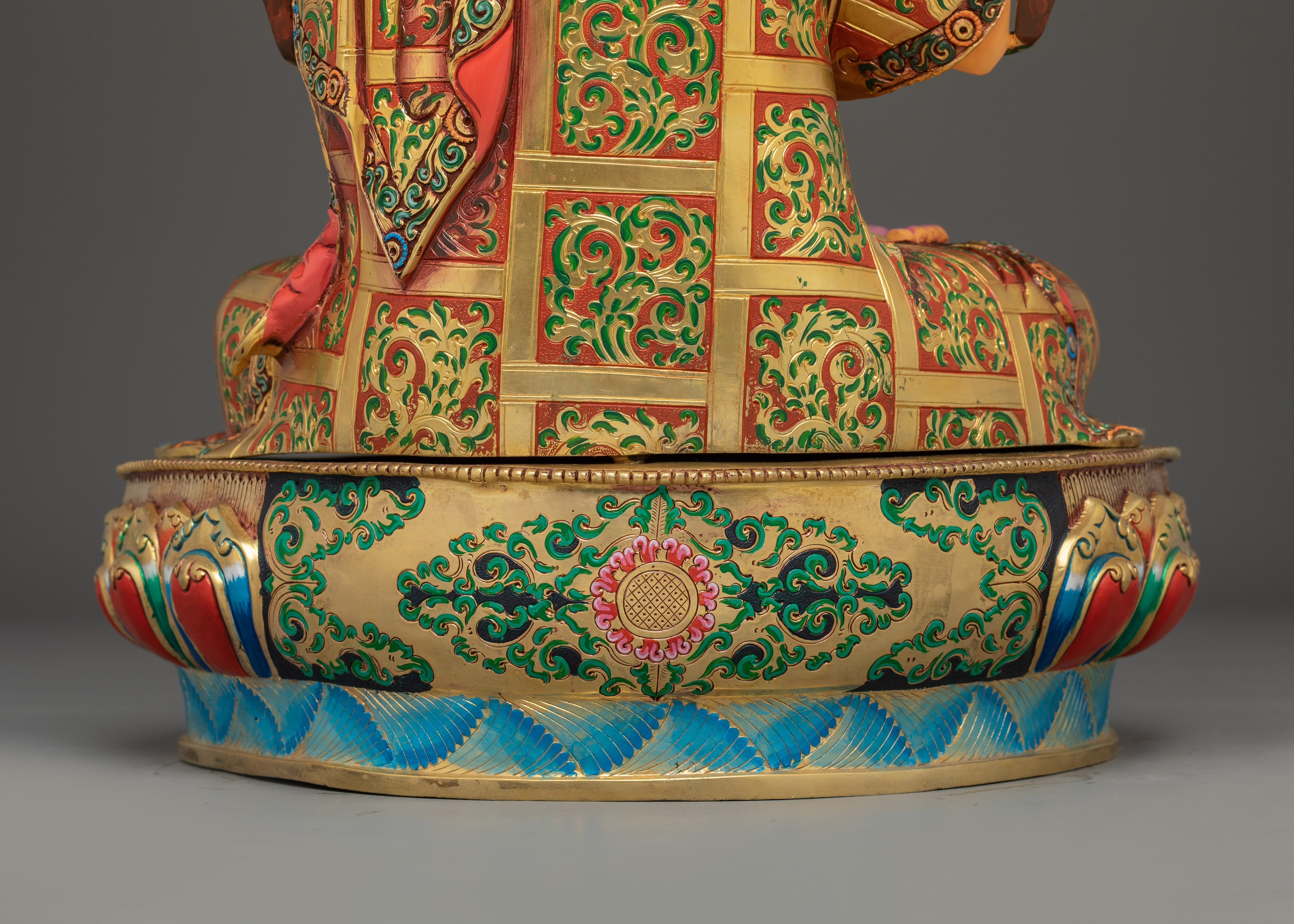 Handmade Tsongkhapa Statue Set | Symbolism of Wisdom and Compassion