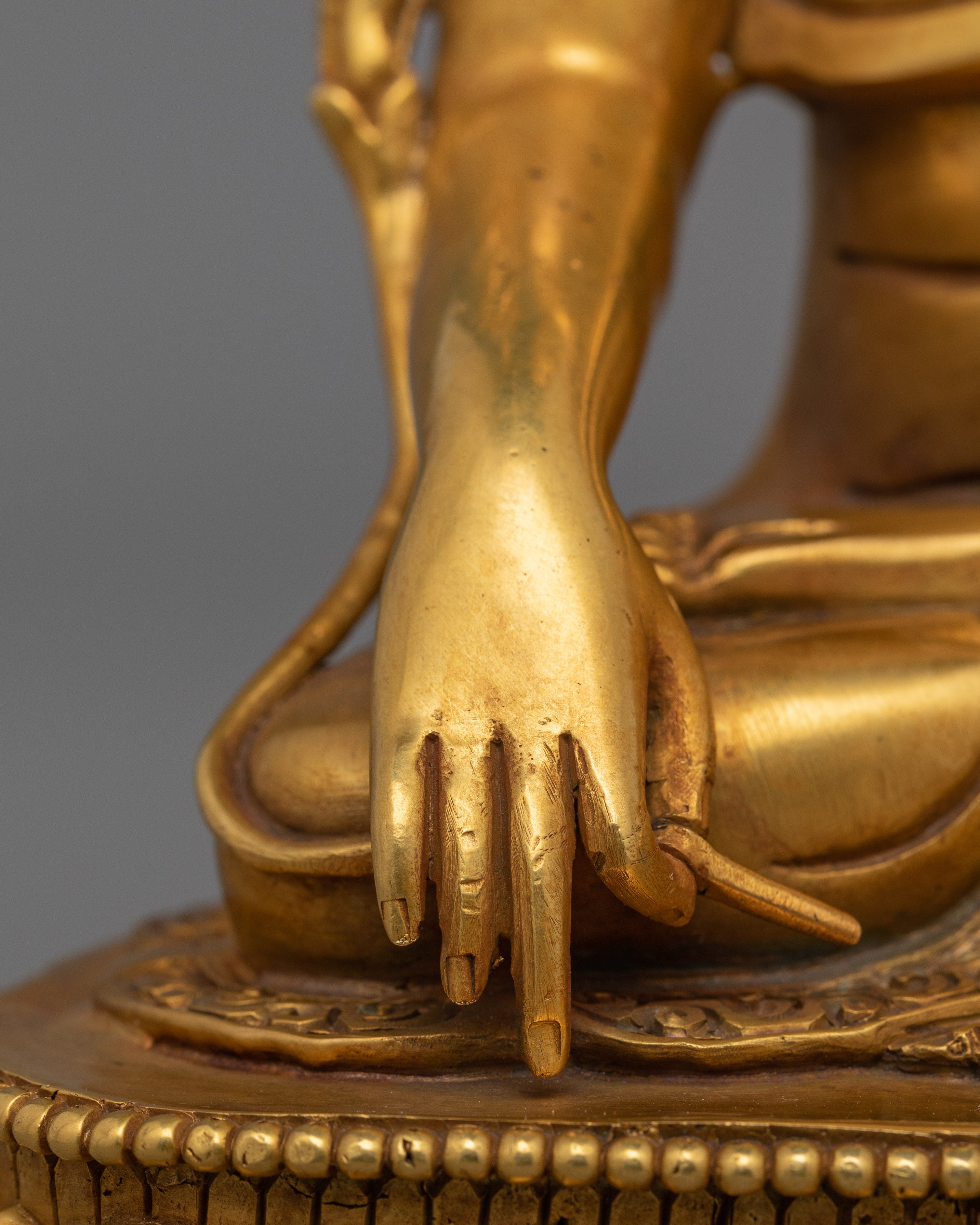 Buddhist Master Longchenpa Statue | 24k Gold Gilded Fine Artwork