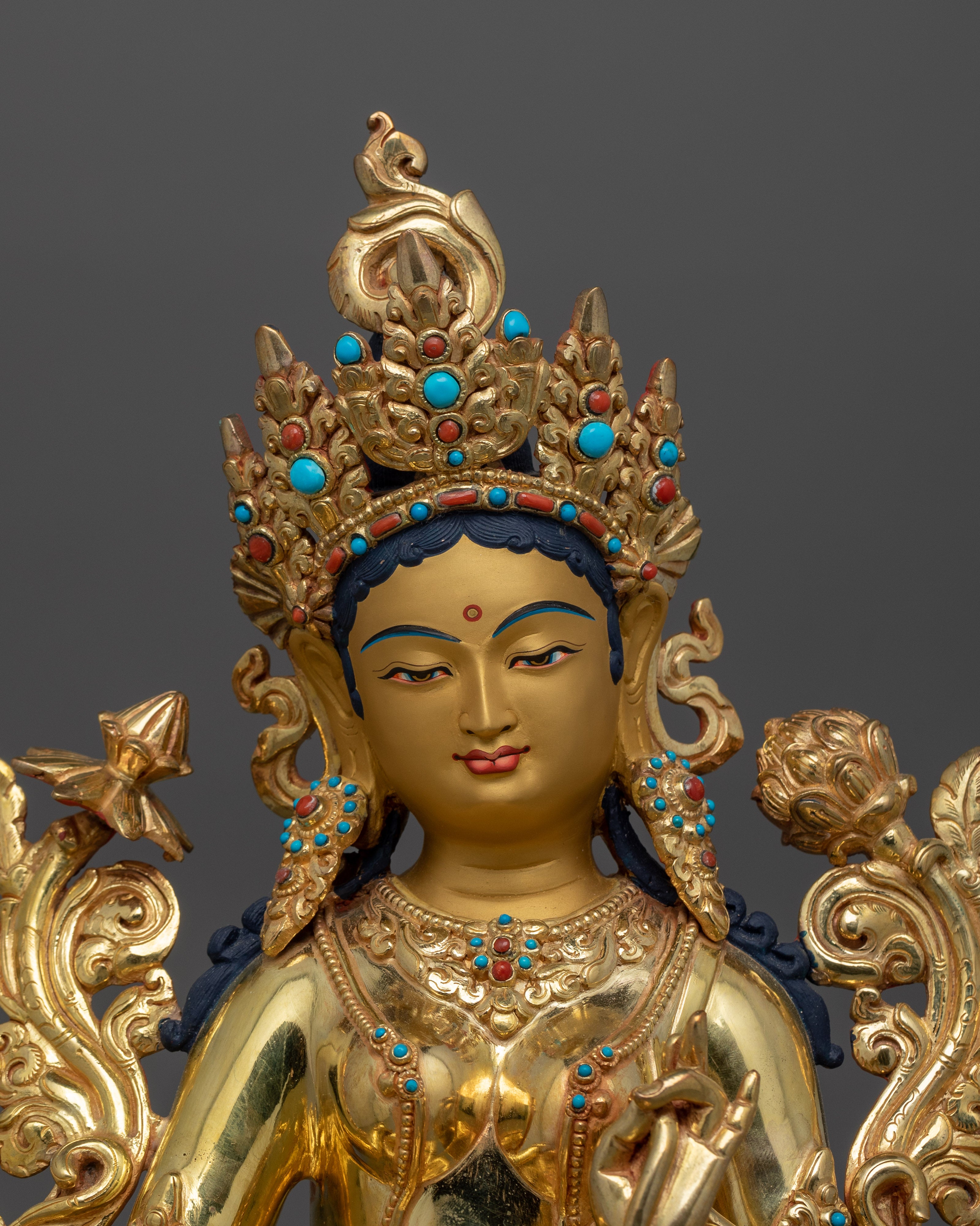 Compassionate Healing Energy Green Tara Statue | Mother of All Buddha