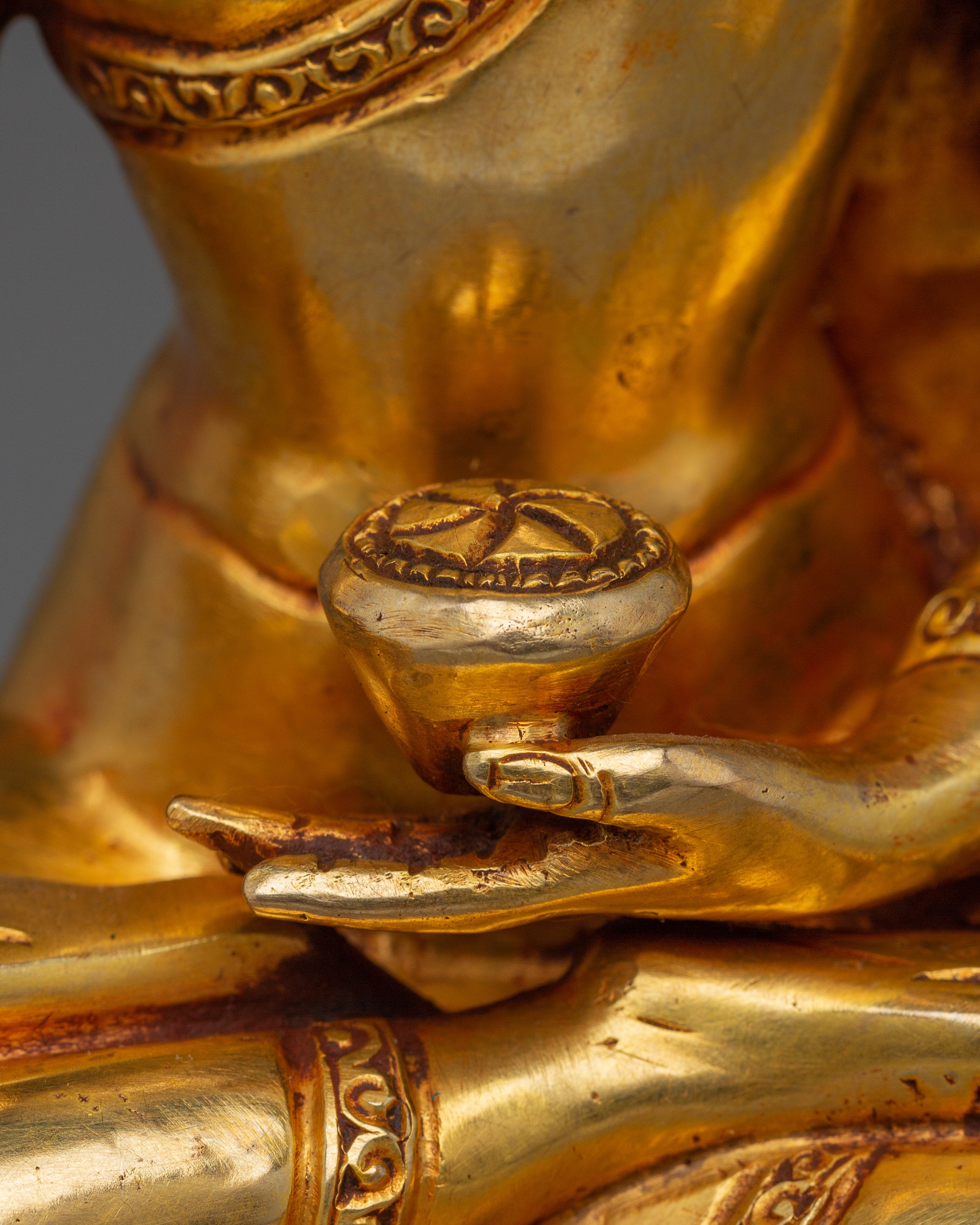 Suparakirtita Namashri Buddha Statue | 24K Gold Gilded Copper Sculpture