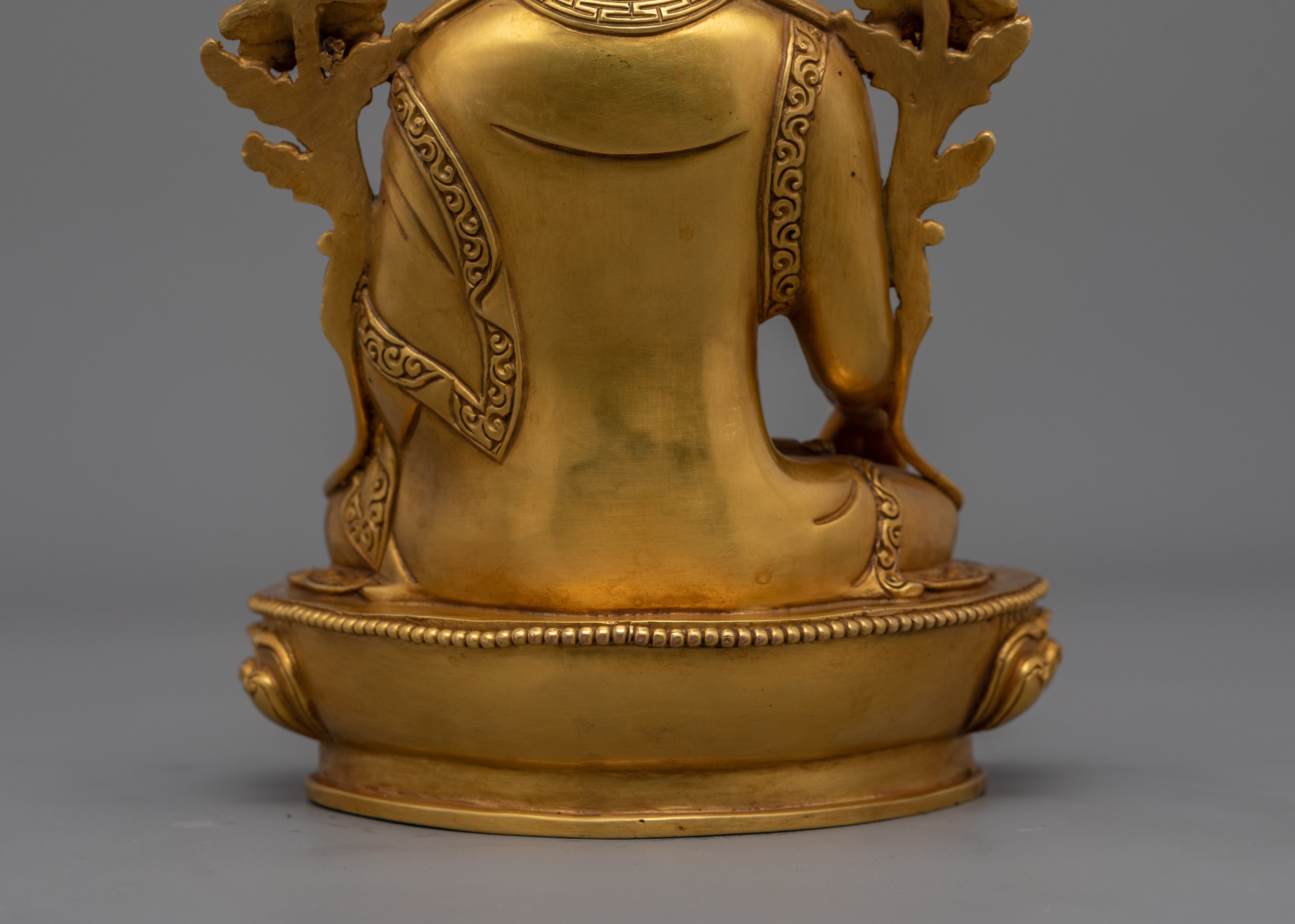 Buddhist Master Longchenpa Statue | 24k Gold Gilded Fine Artwork