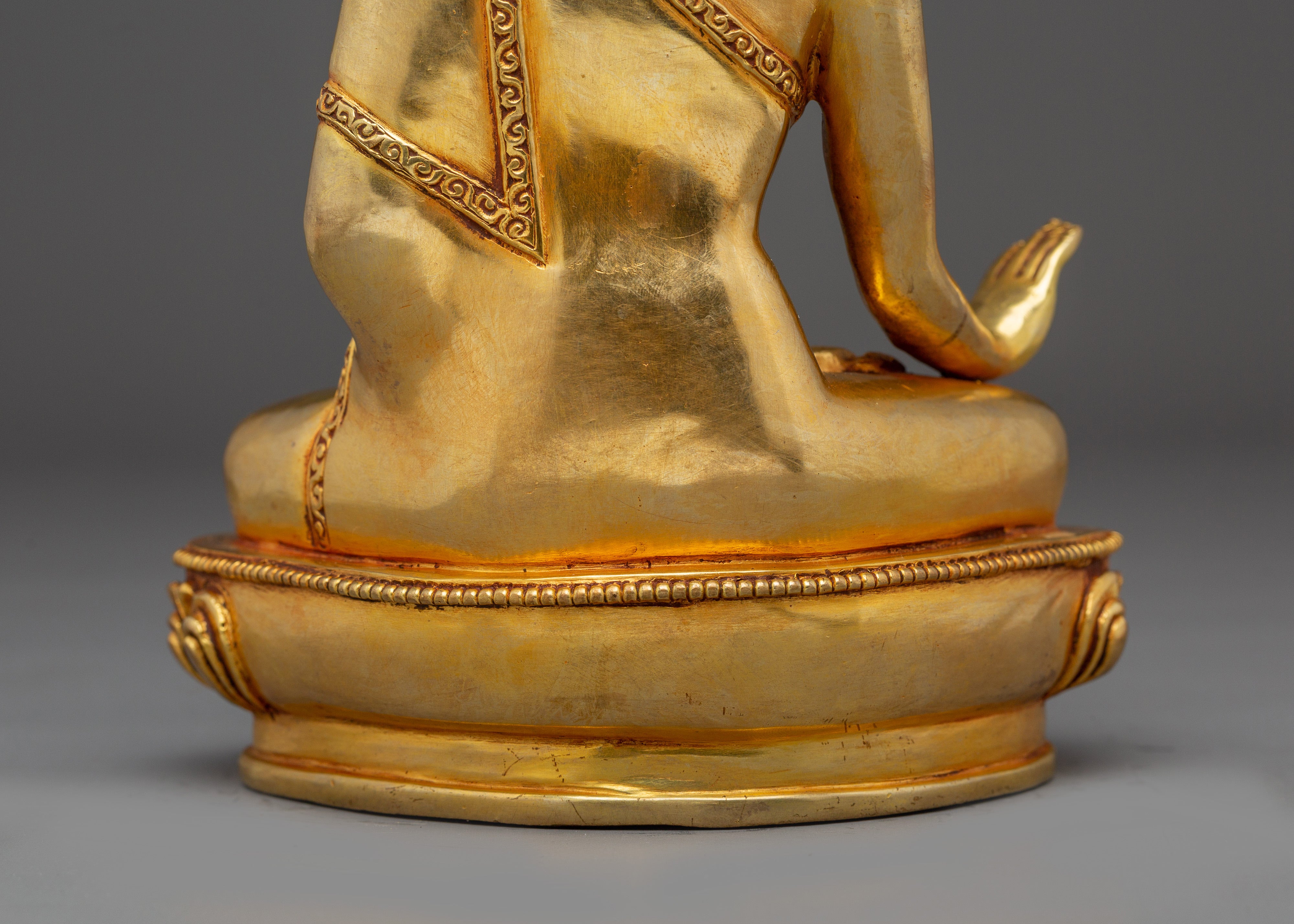 Suparakirtita Namashri Buddha Statue | 24K Gold Gilded Copper Sculpture