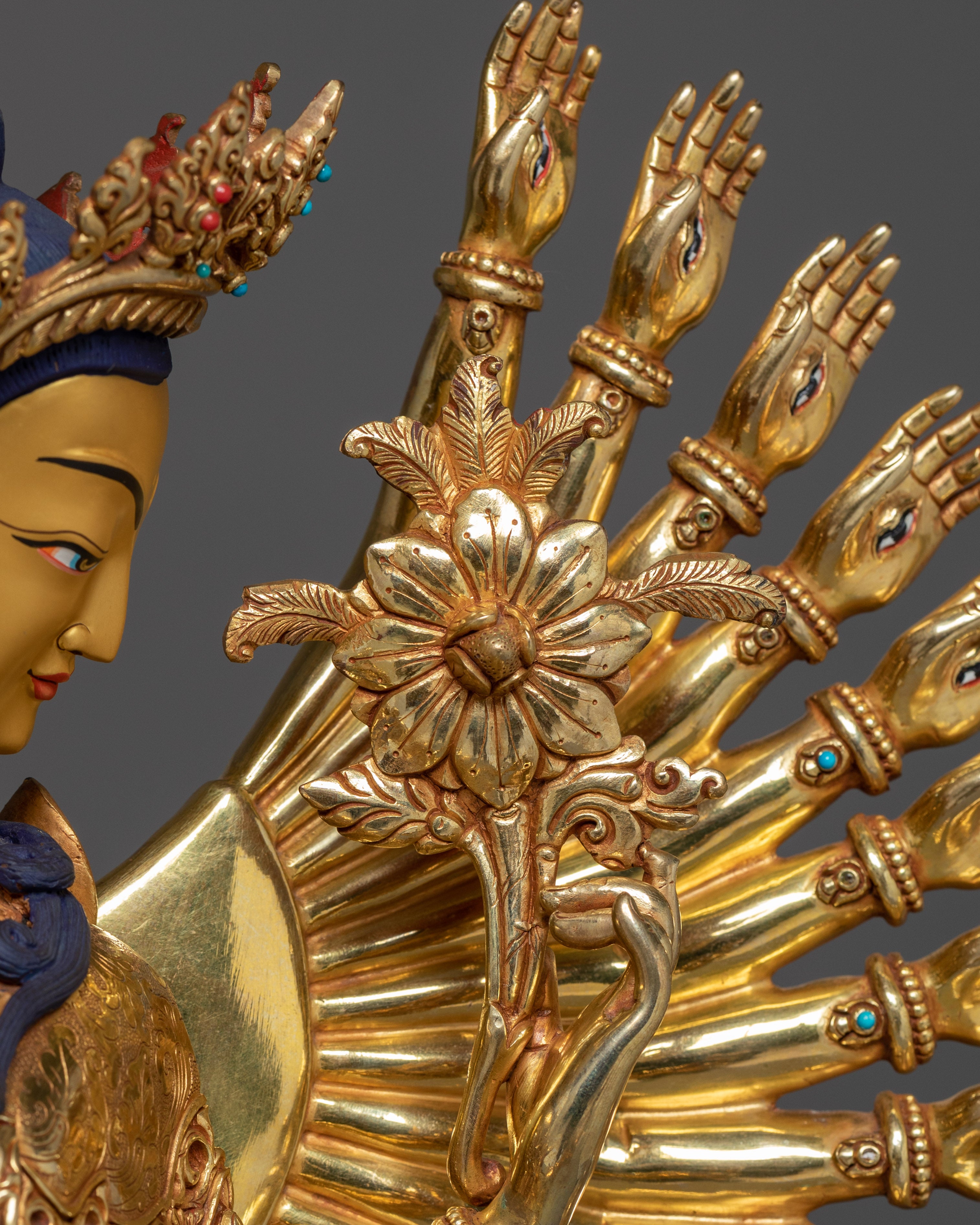 Thousand Armed Chenrezig Statue: Bodhisattva of Compassion