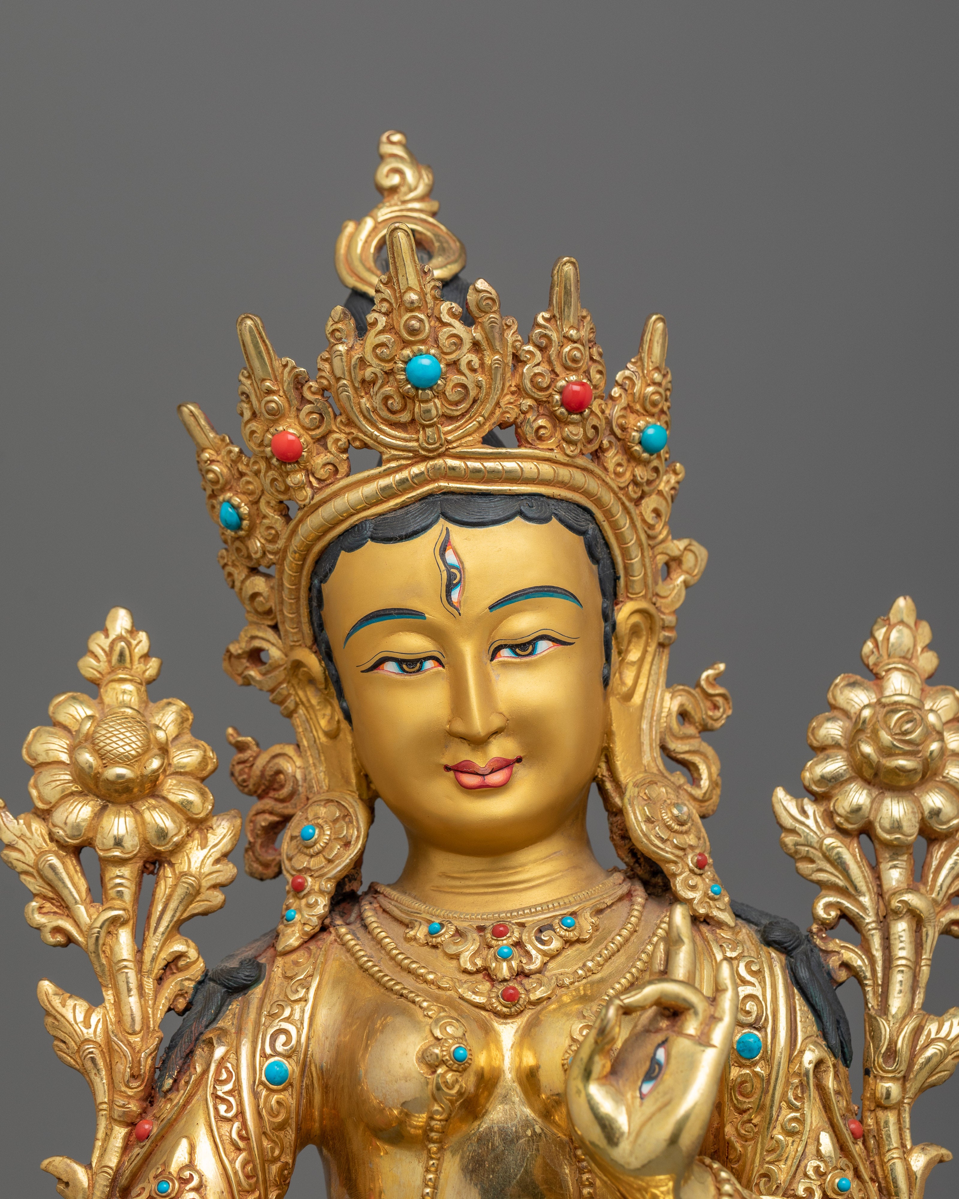 The Buddhist Deity White Tara Statue | Goddess of Compassion and Love