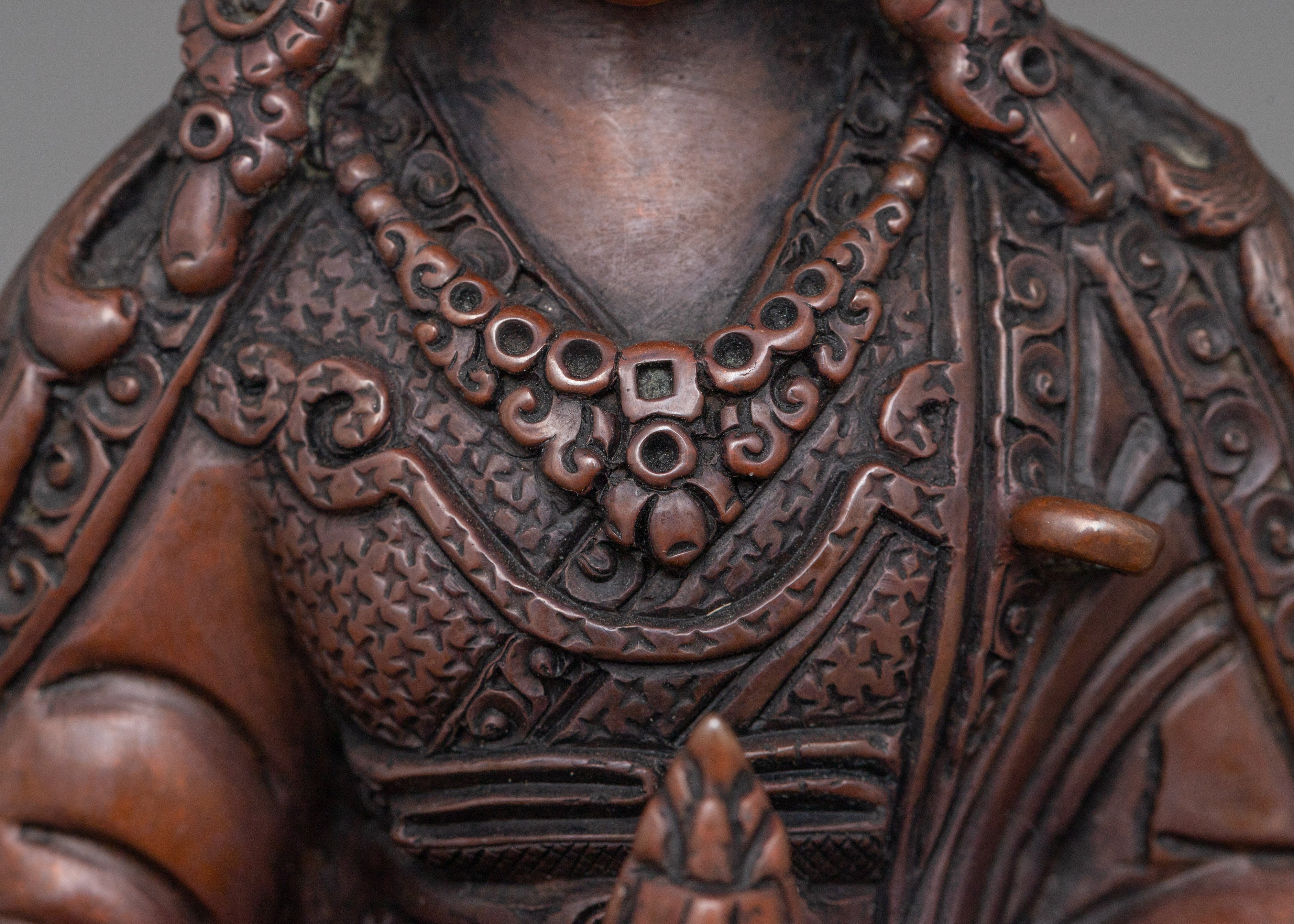 Tibetan Buddhist Guru Rinpoche Lotus Born Master Statue | Traditionally Hand-Carved Figurine