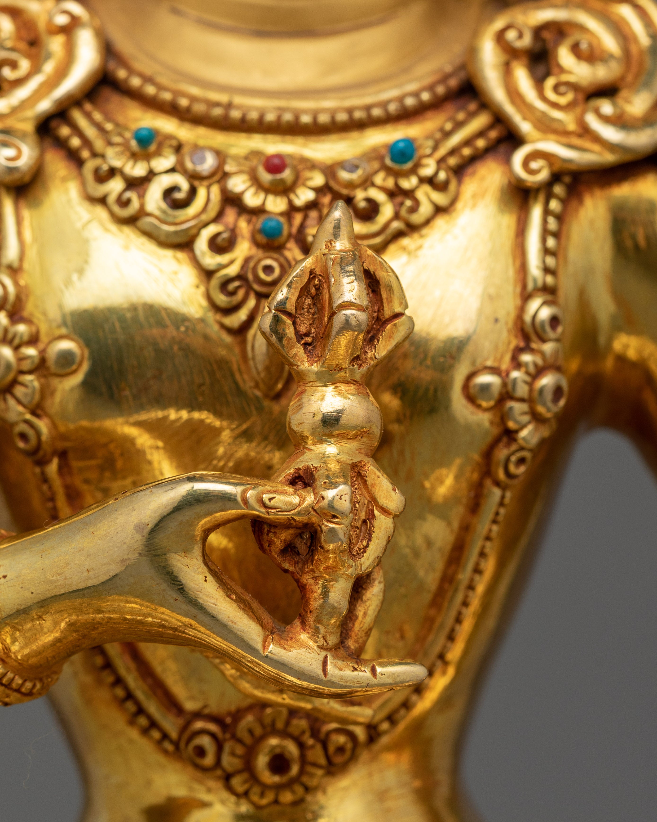 24K Gold Vajrayana Buddhism Vajrasattva Statue | Symbol of Purification and Enlightenment