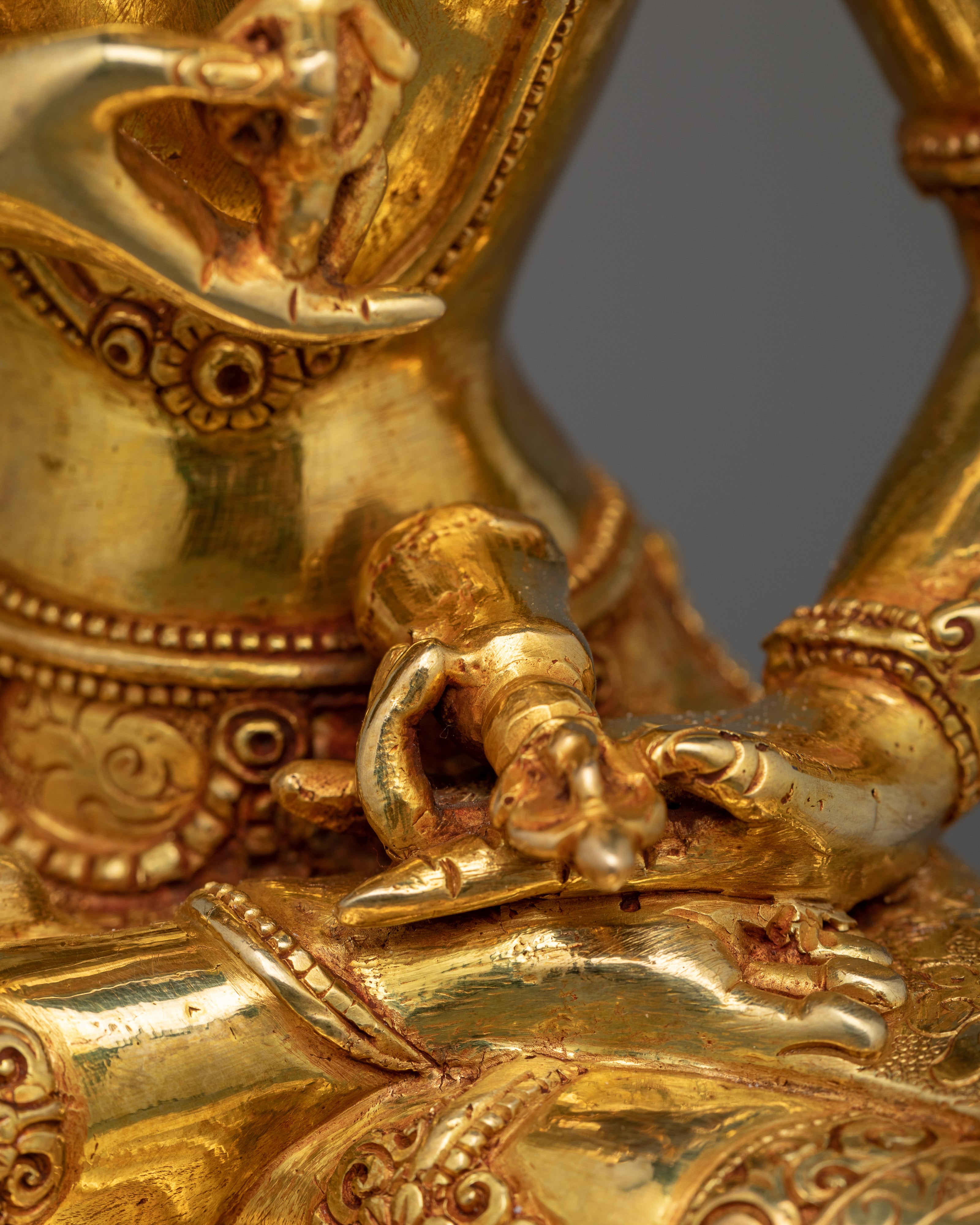 24K Gold Vajrayana Buddhism Vajrasattva Statue | Symbol of Purification and Enlightenment