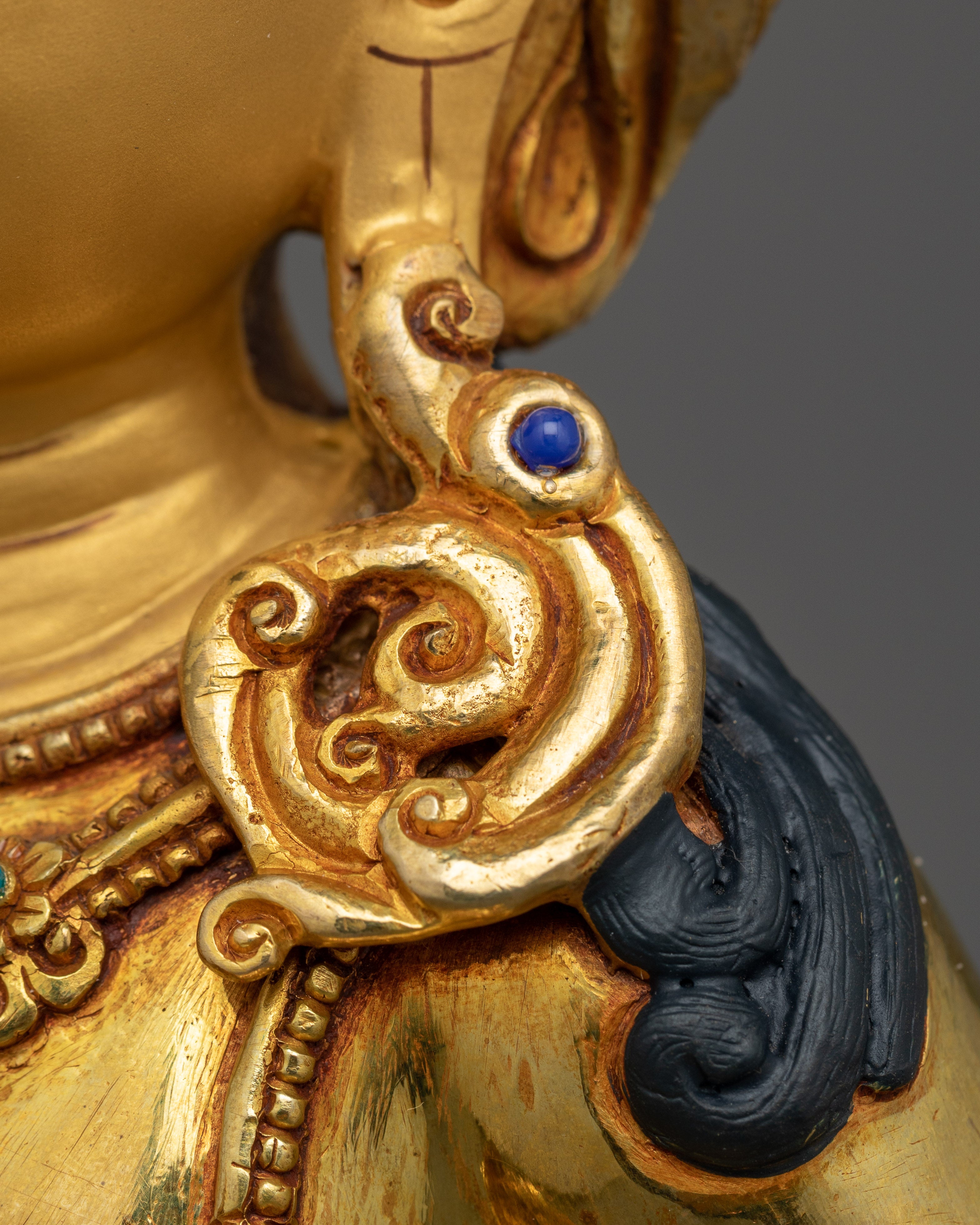 24K Gold Vajrayana Buddhism Vajrasattva Statue | Symbol of Purification and Enlightenment