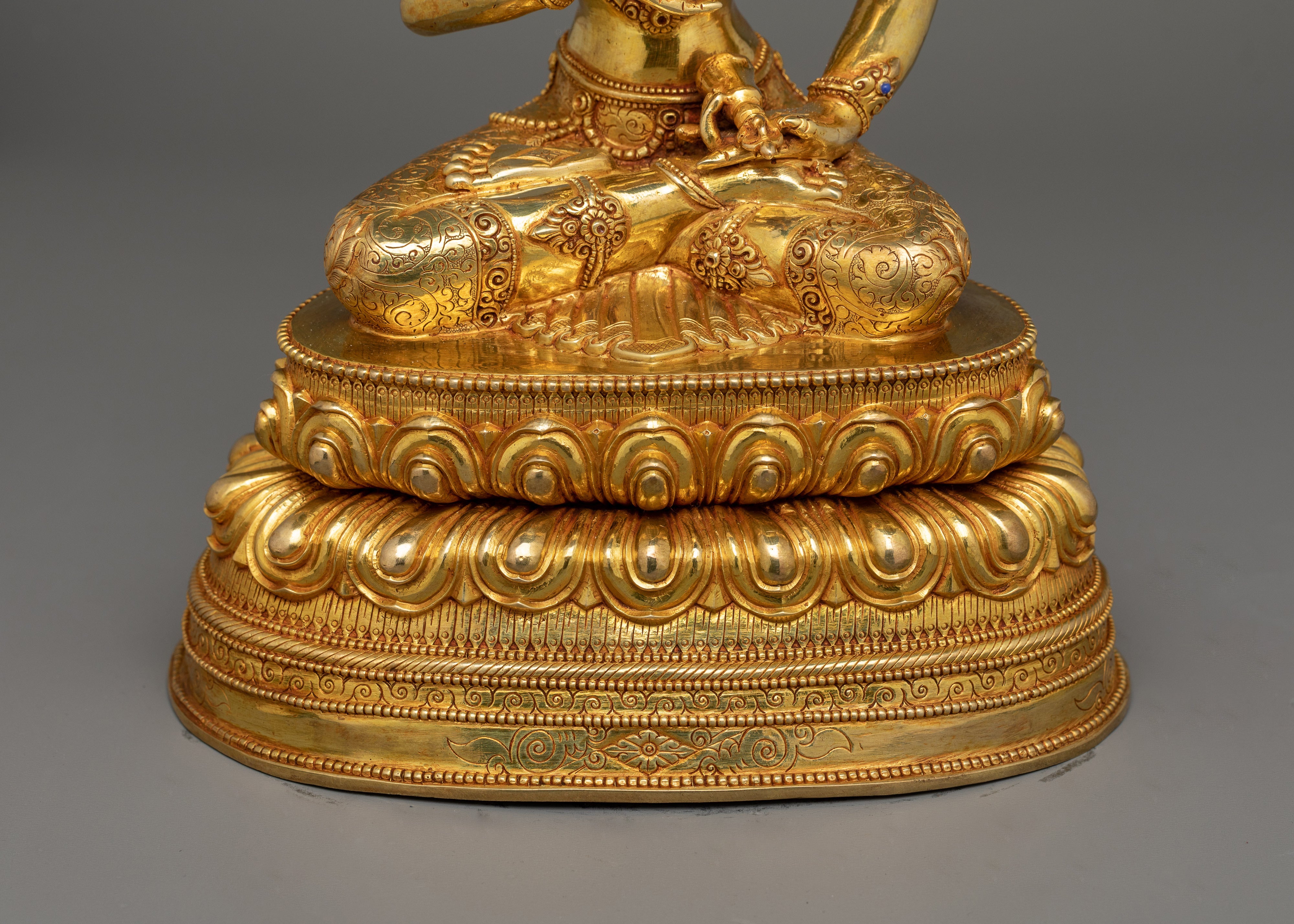 24K Gold Vajrayana Buddhism Vajrasattva Statue | Symbol of Purification and Enlightenment