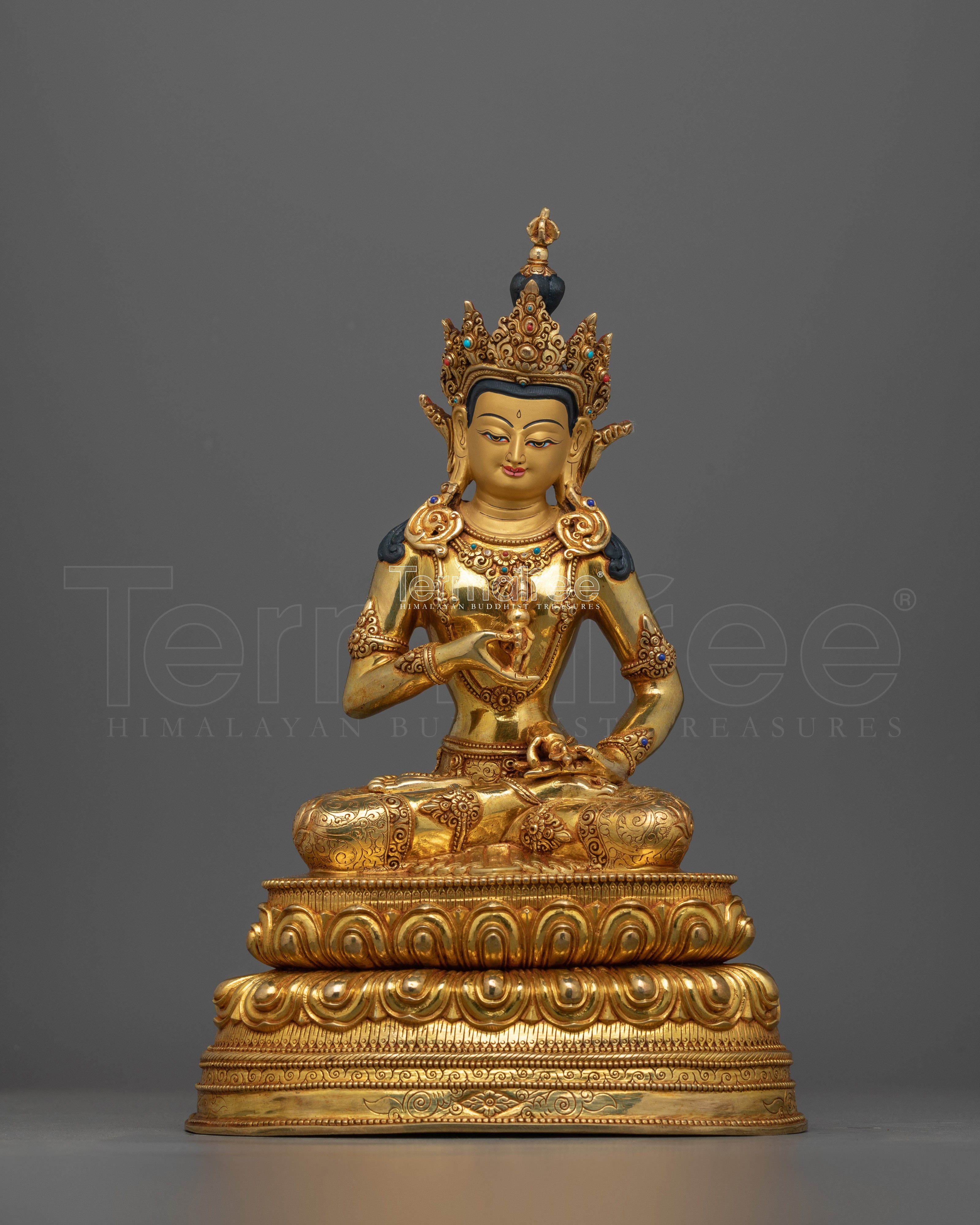24K Gold Vajrayana Buddhism Vajrasattva Statue | Symbol of Purification and Enlightenment