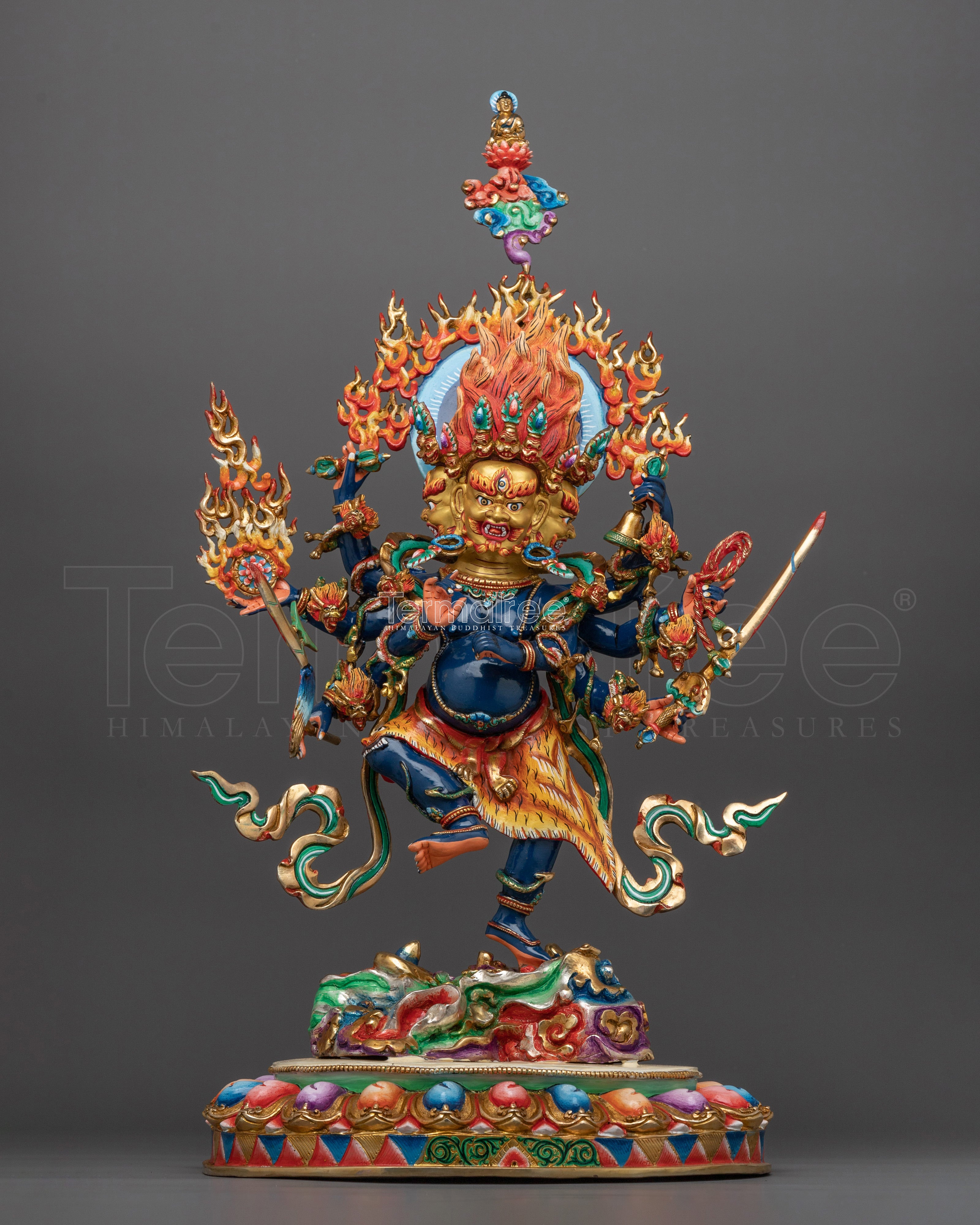 Hindu Mythology Vajrapala Ucchusma Statue | Guardian of Wisdom and Power