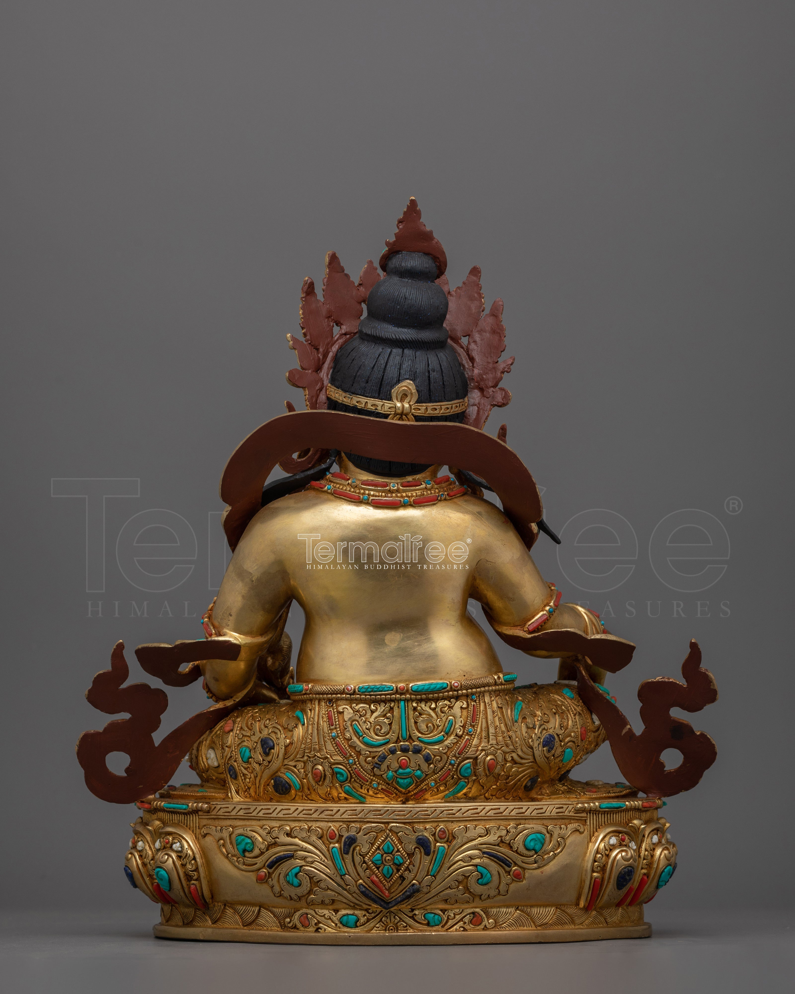Protector of All Lineages Dzambhala Deity Figurine | A Symbol of Prosperity and Compassion