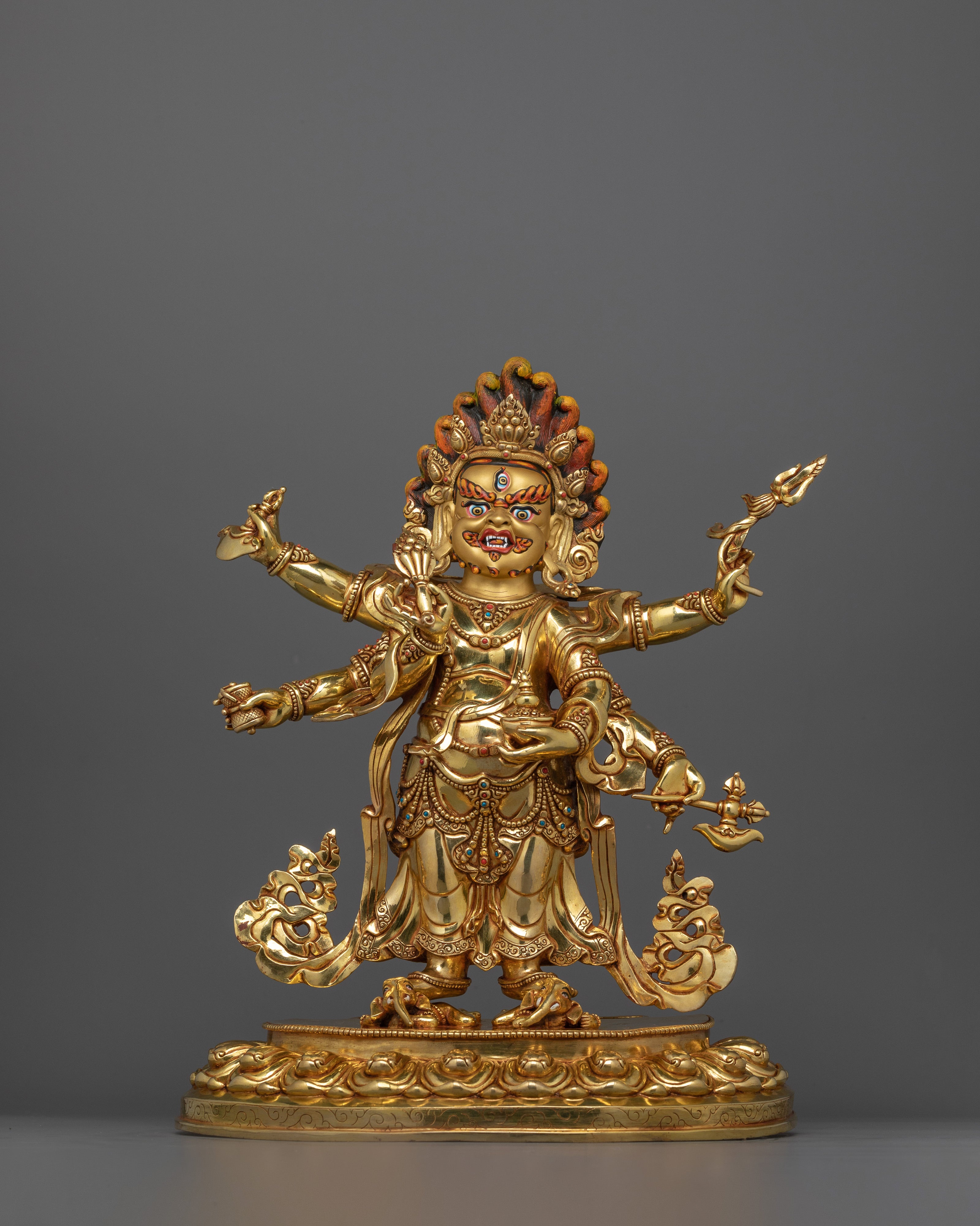 Six Armed White Mahakala Protector of Prosperity | Guardian of Wealth and Abundance