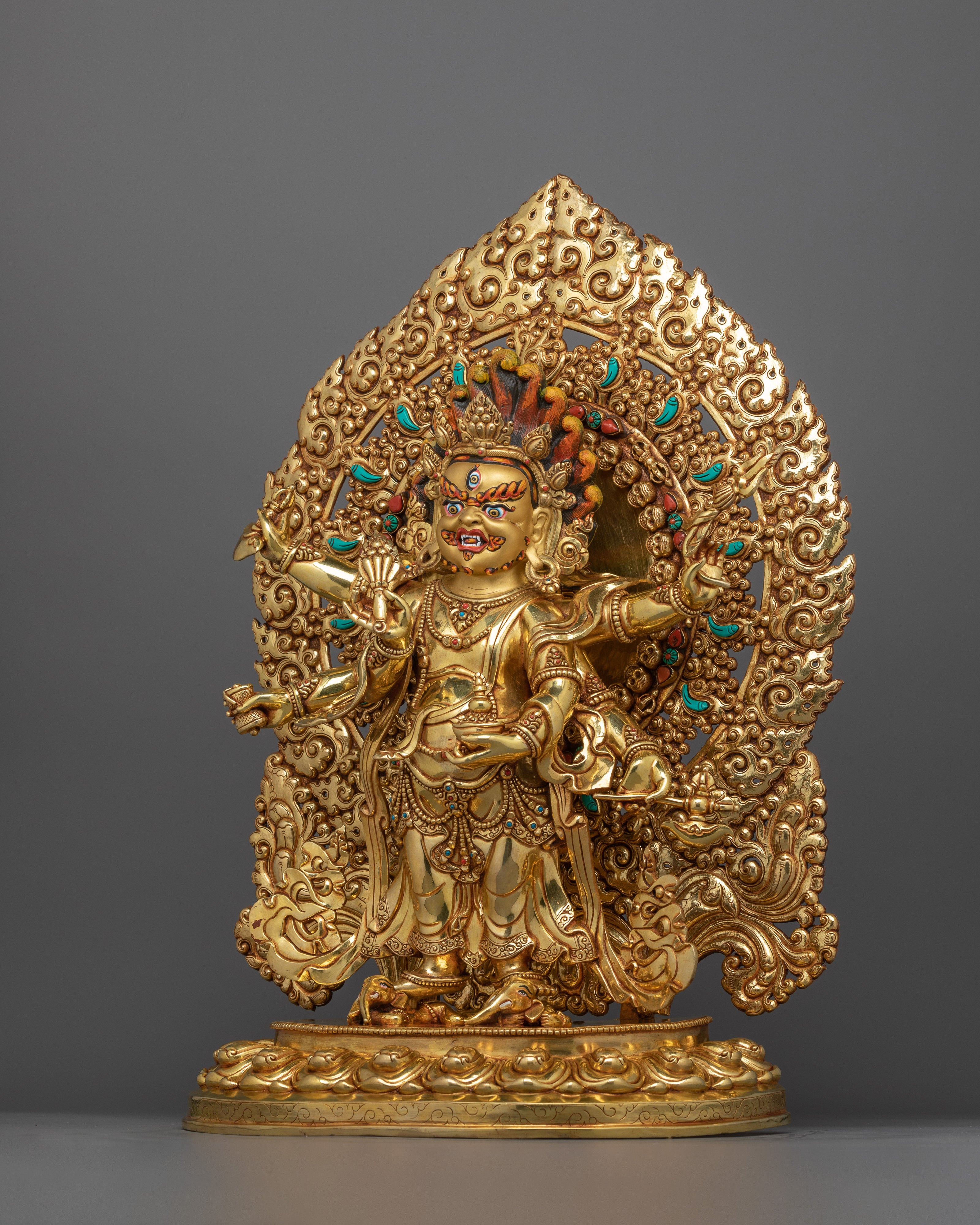 Six Armed White Mahakala Protector of Prosperity | Guardian of Wealth and Abundance