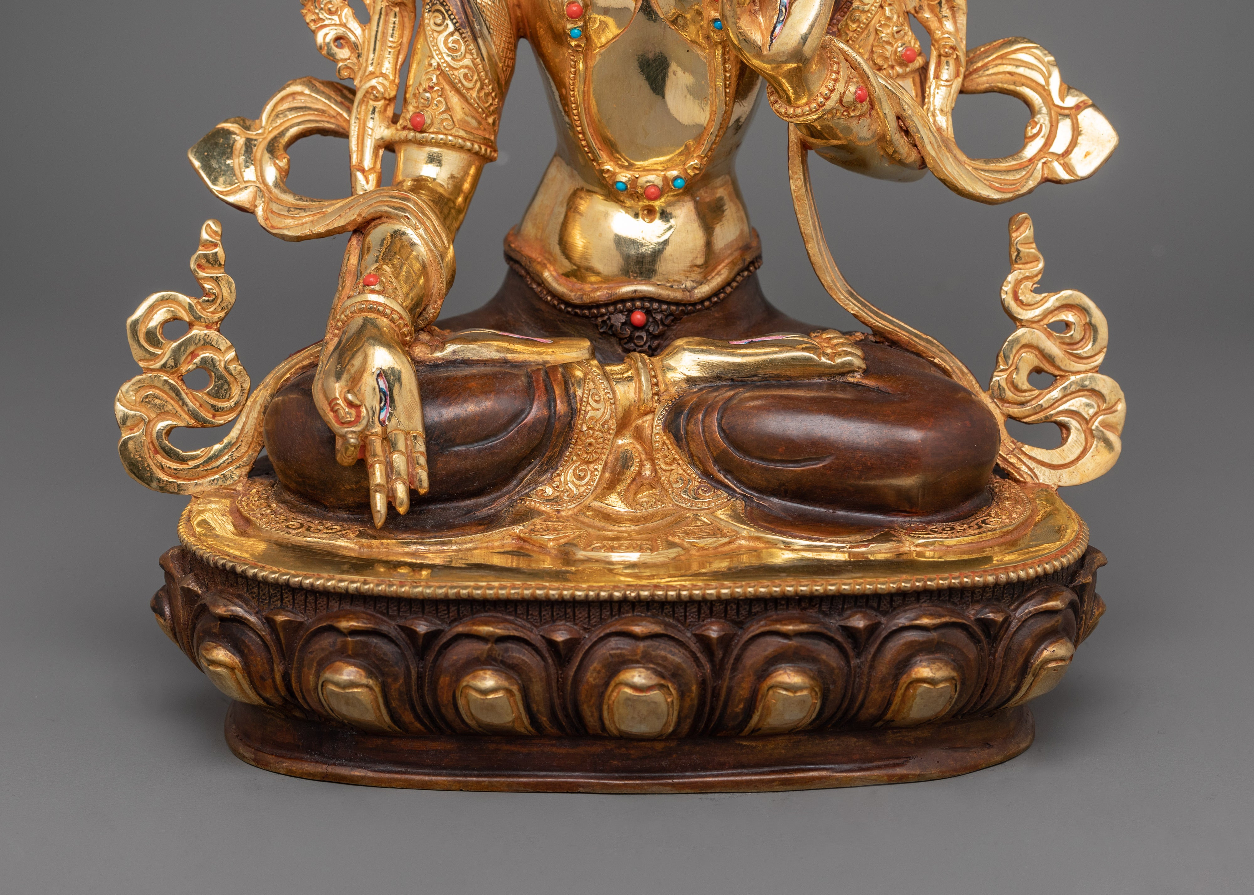 White Tara Spiritual Decor Figurine | Female Bodhisattva Statue for Meditation and Rituals