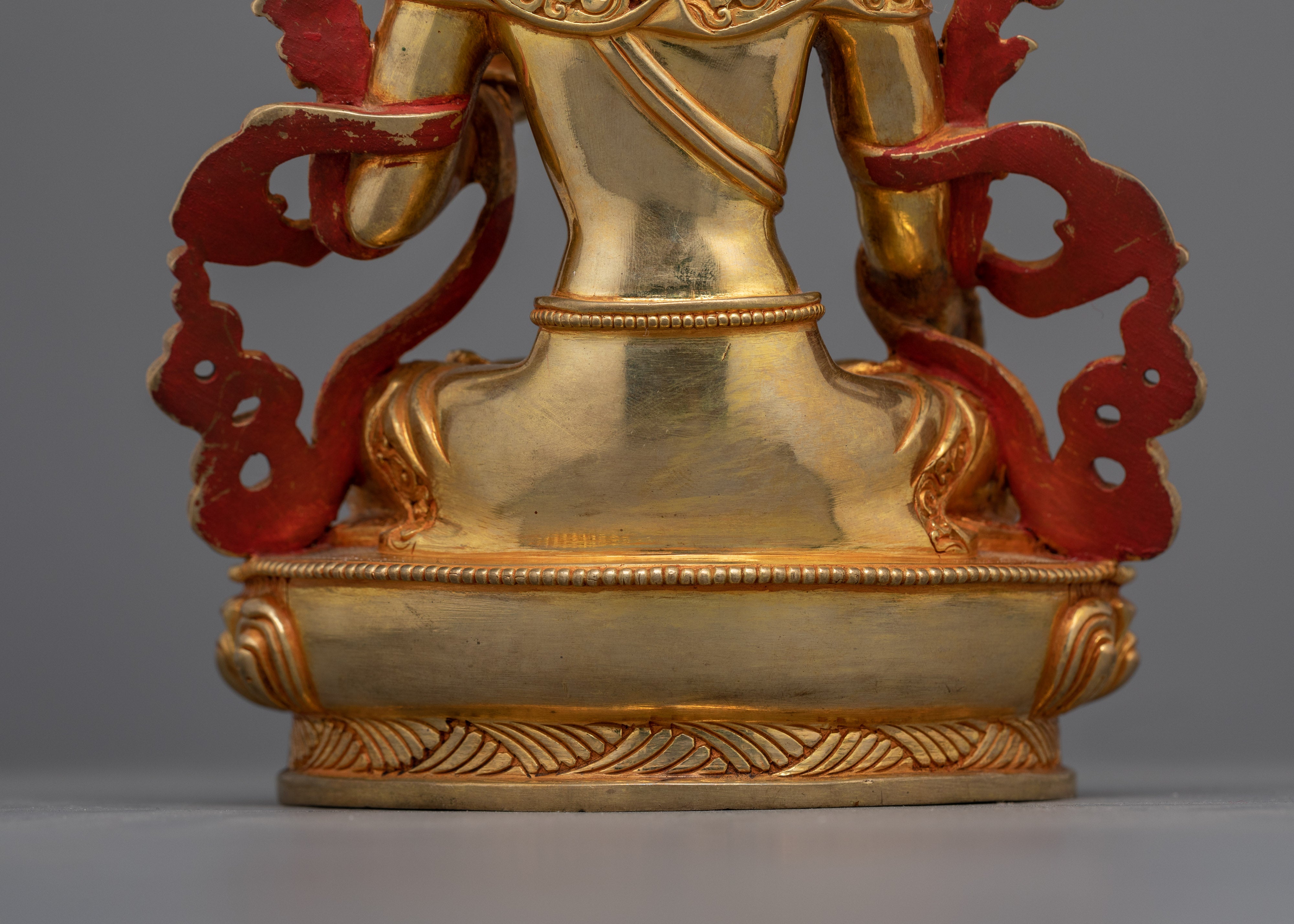 Tibetan Goddess White Tara Himalayan Art Statue | Healing Goddess Spiritual Decor
