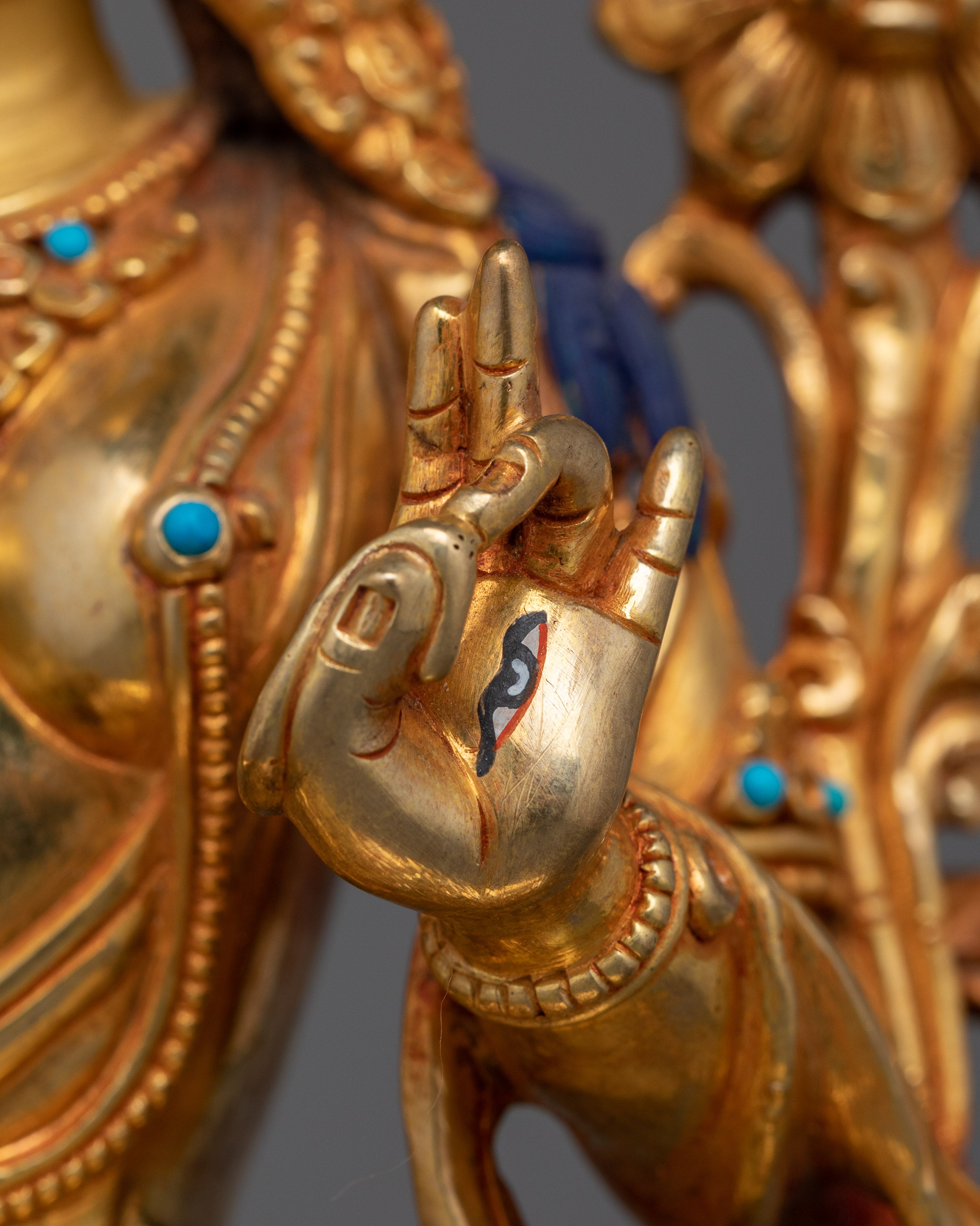 Tibetan Goddess White Tara Himalayan Art Statue | Healing Goddess Spiritual Decor